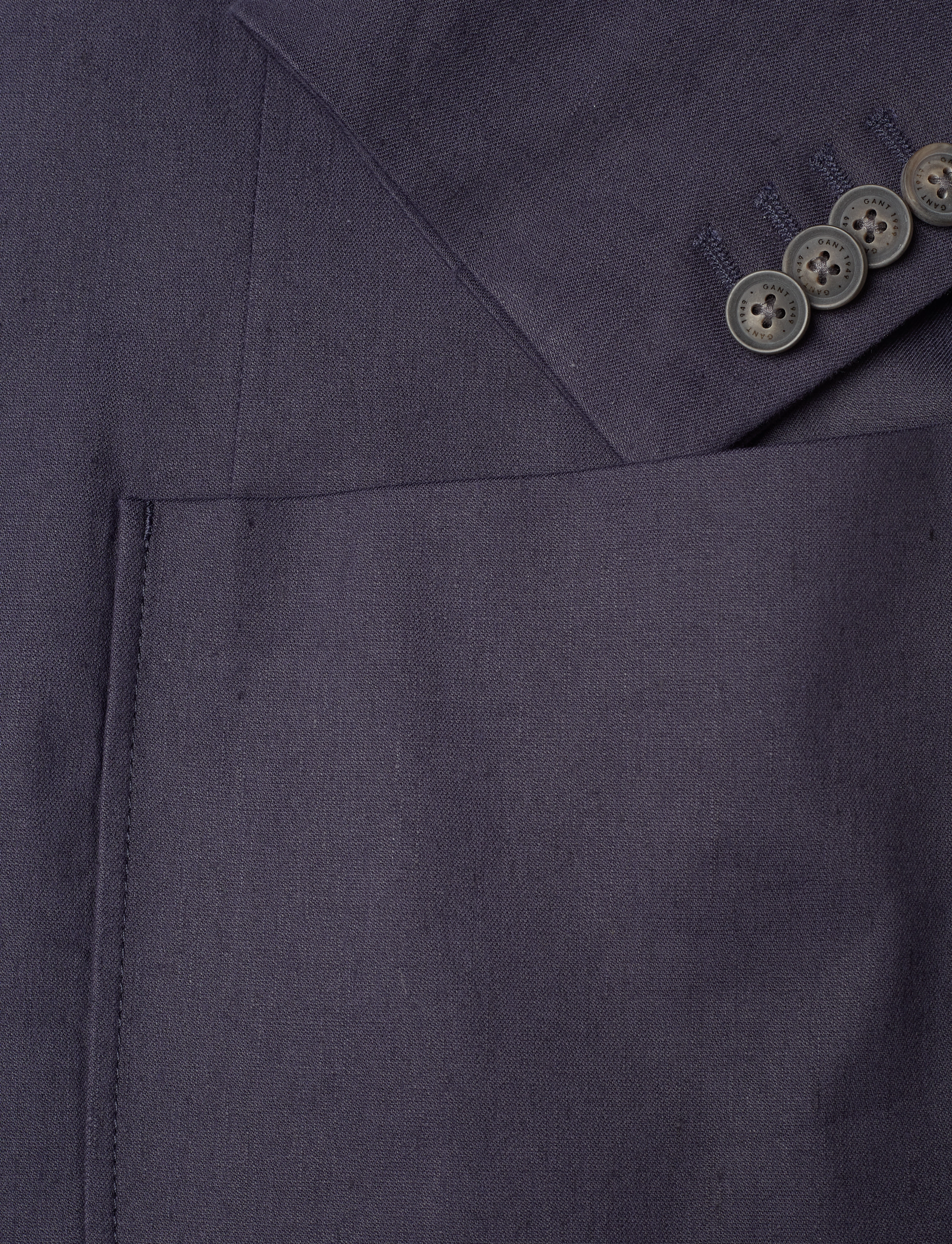GANT - SLIM COTTON LINEN SUIT BLAZER - marine - 3