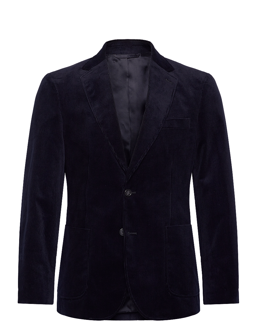 Gant - SLIM CORD SUIT JACKET - enkelknäppta kavajer - evening blue - 0