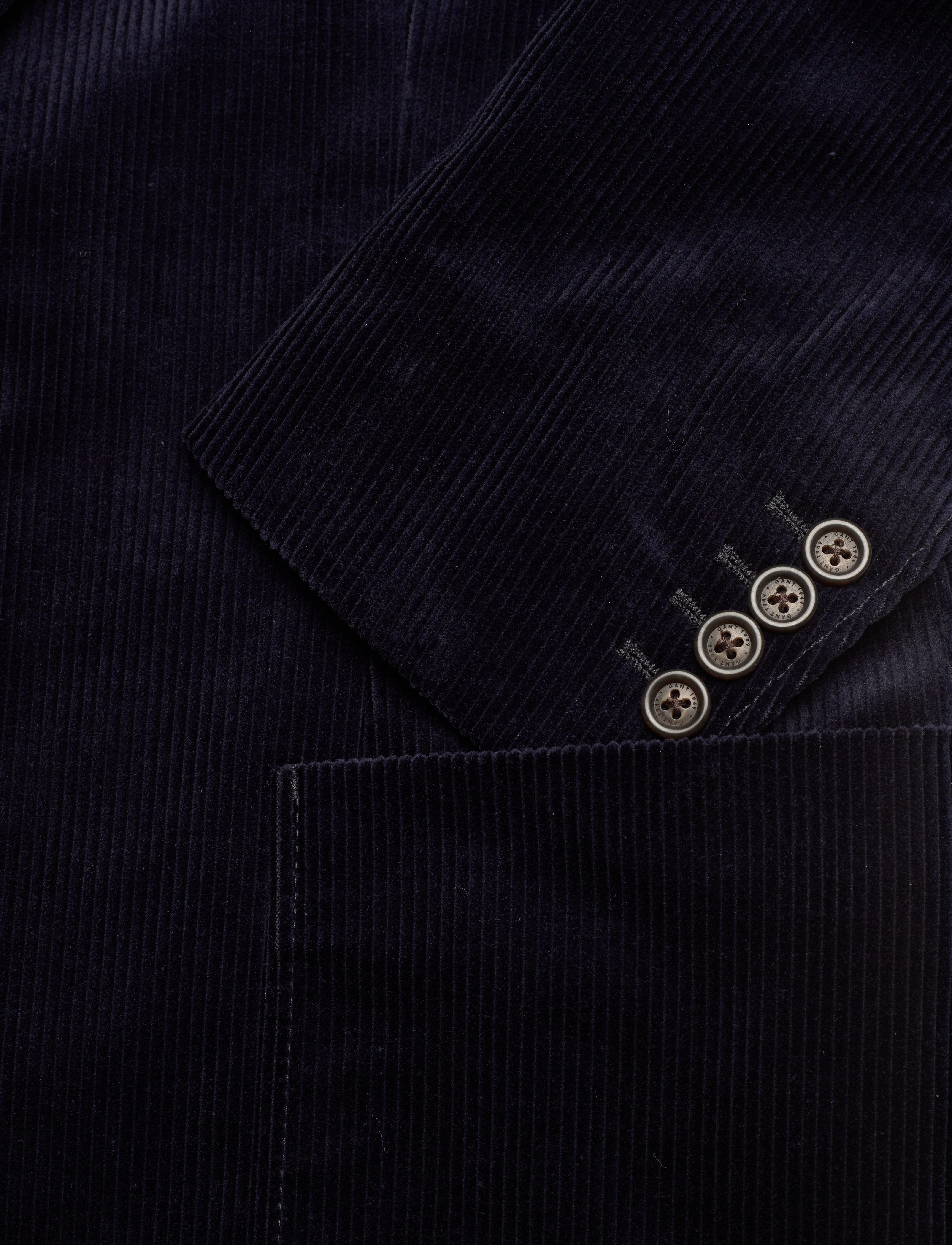 Gant - SLIM CORD SUIT JACKET - enkelknäppta kavajer - evening blue - 3