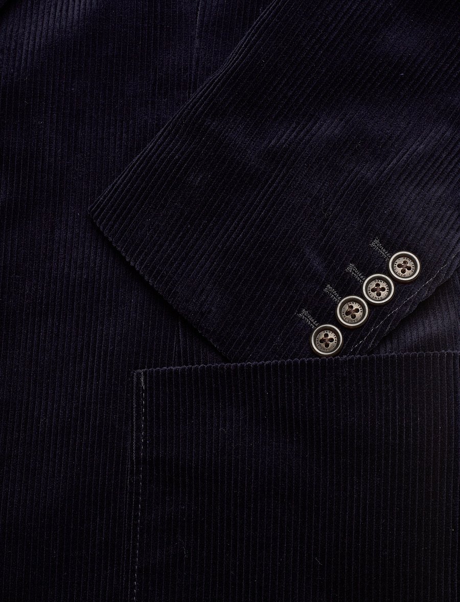 Gant - SLIM CORD SUIT JACKET - enkelknäppta kavajer - evening blue - 3