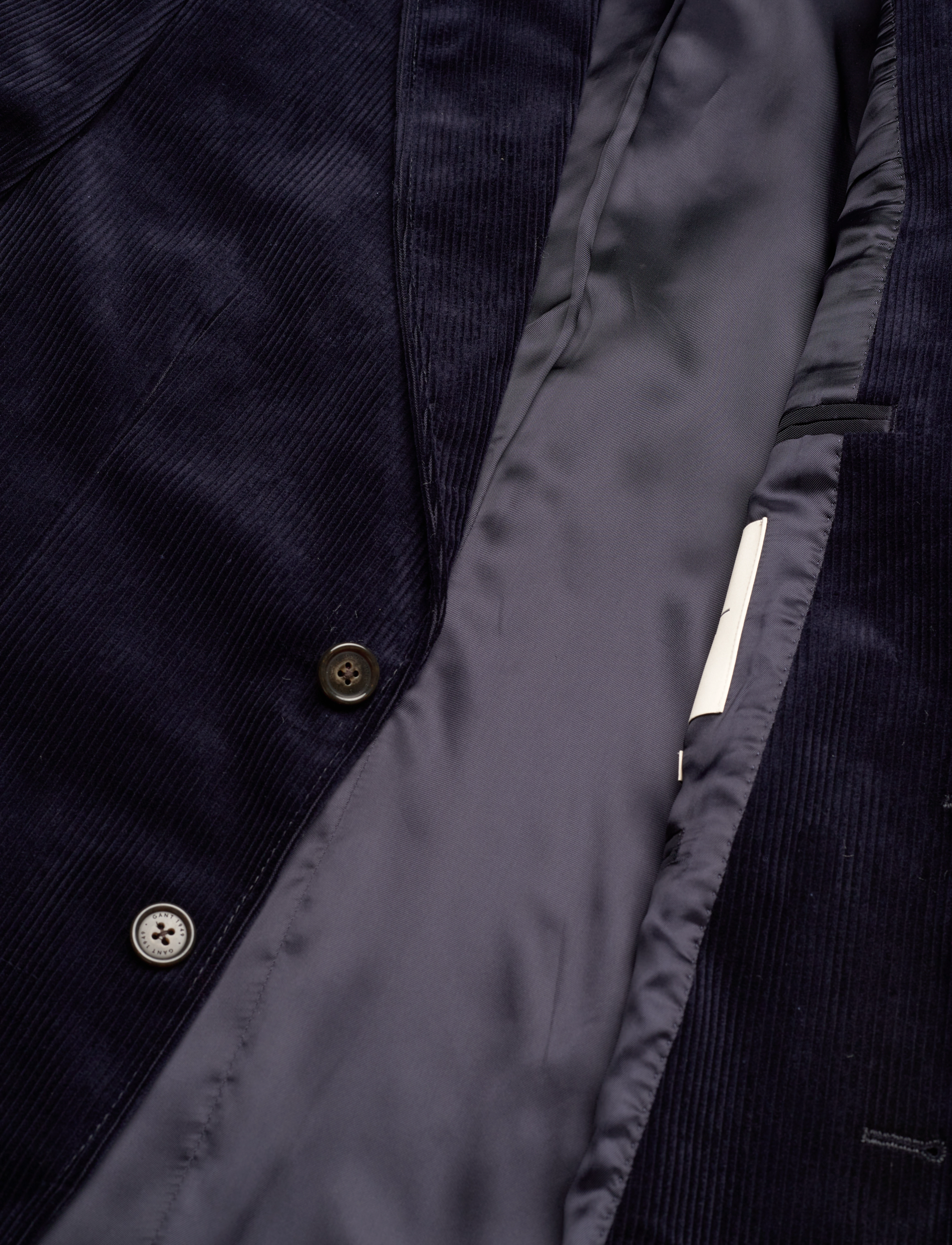 Gant - SLIM CORD SUIT JACKET - enkelknäppta kavajer - evening blue - 4