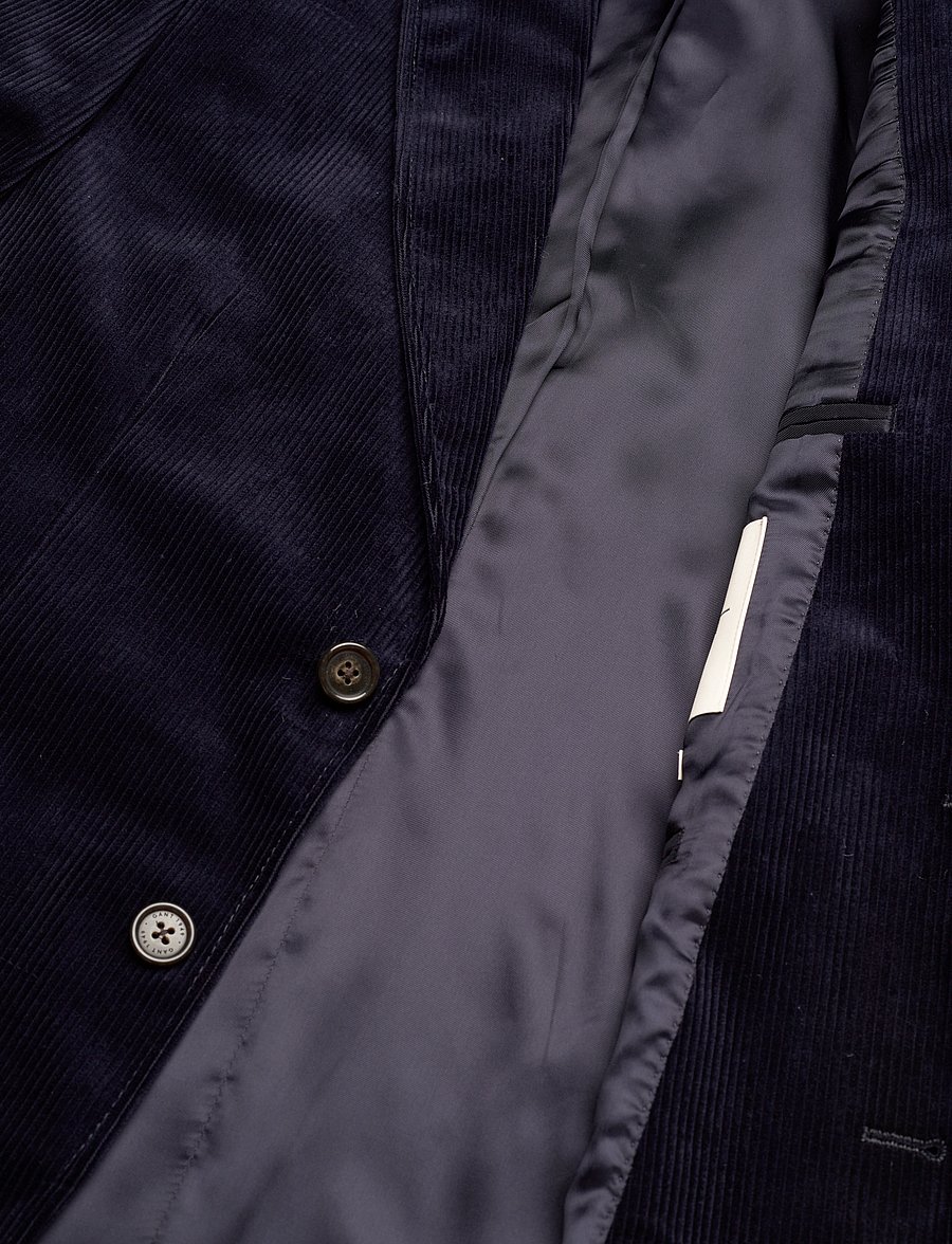 Gant - SLIM CORD SUIT JACKET - enkelknäppta kavajer - evening blue - 4