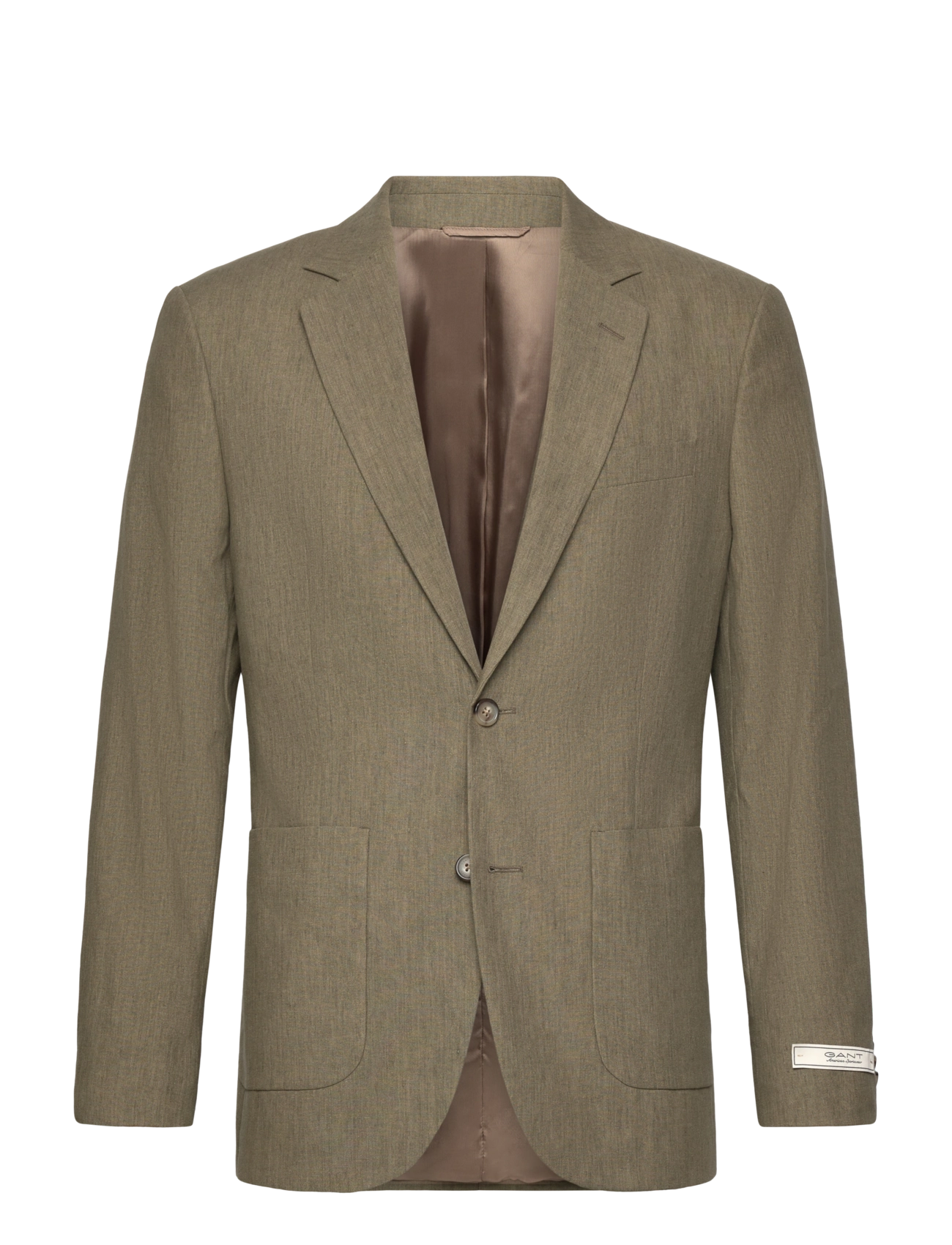 Gant SLIM COT/LINEN SUIT JACKET - Deals - DRIED CLAY / green
