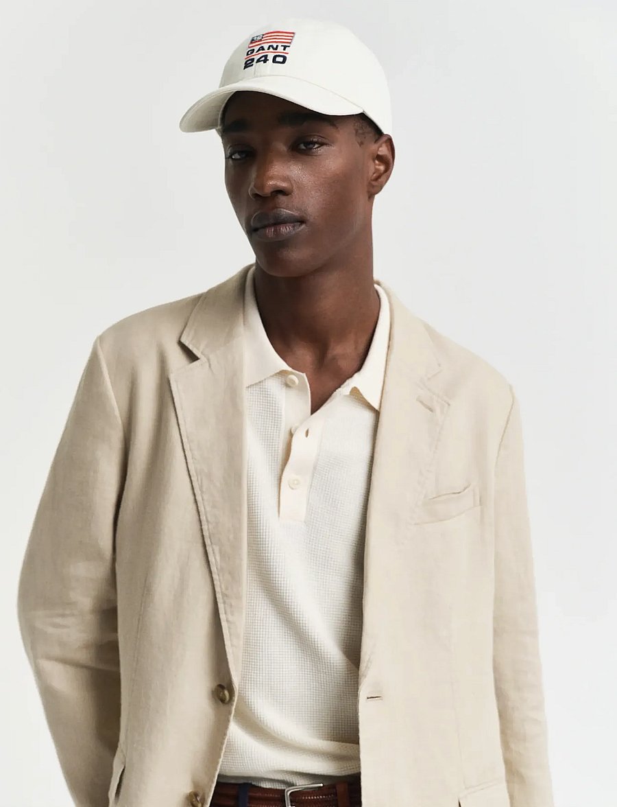 Gant - REG GMNT DYE LINEN BLAZER - dry sand - 4