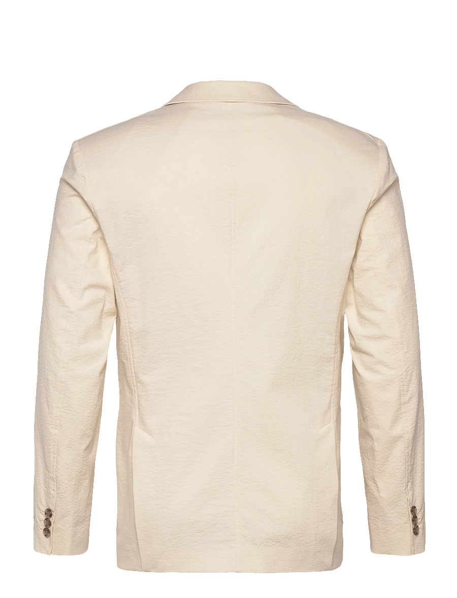 Gant - SLIM SEERSUCKER SUIT JACKET - enkeltradede blazere - cream - 2