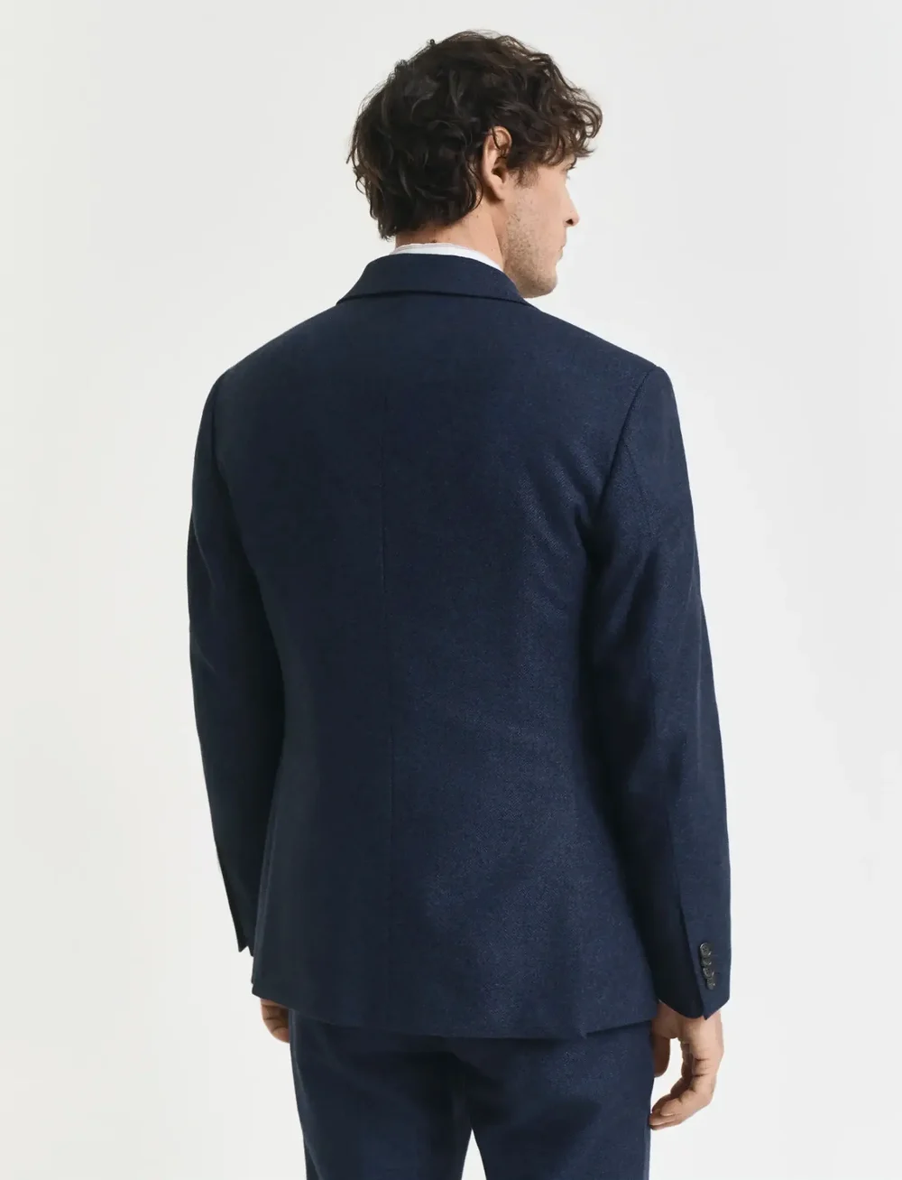 GANT - FLANNEL HERRINGBONE SUIT JACKET - enkeltradede blazere - evening blue - 3