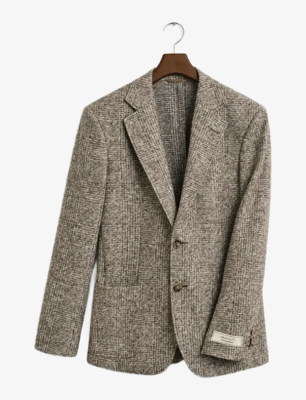 GANT - CHECKED KNIT BLAZER - single breasted blazers - seed melange - 1