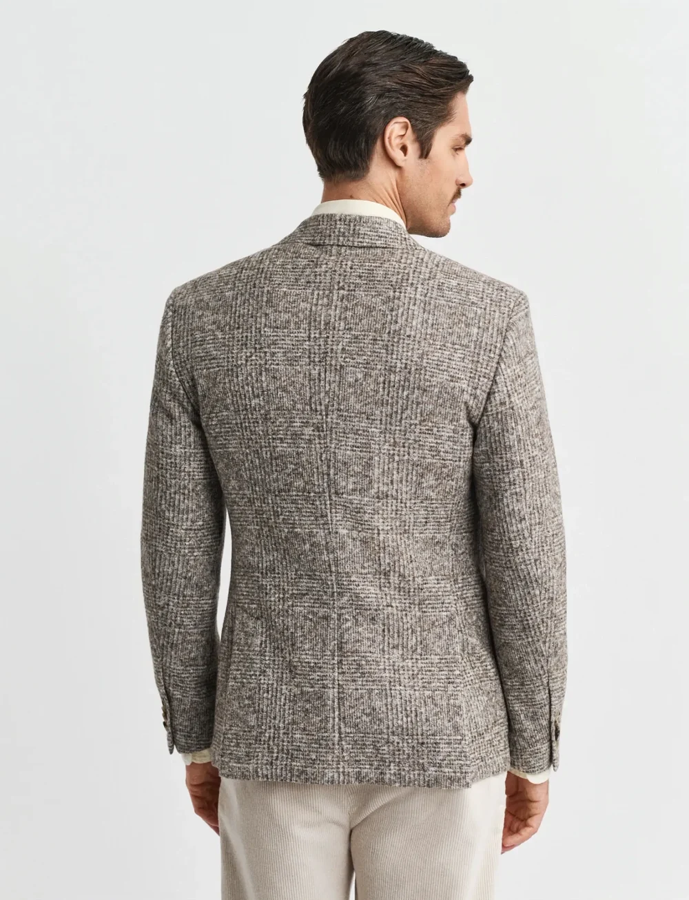 GANT - CHECKED KNIT BLAZER - single breasted blazers - seed melange - 2