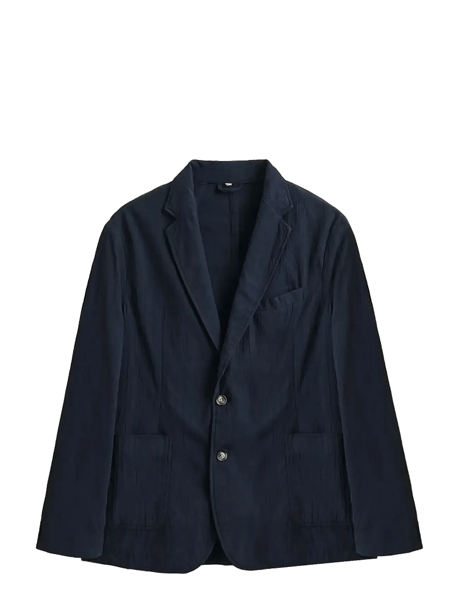 Gant - GMNT DYED SEERSUCKER BLAZER - einreiher - evening blue - 1