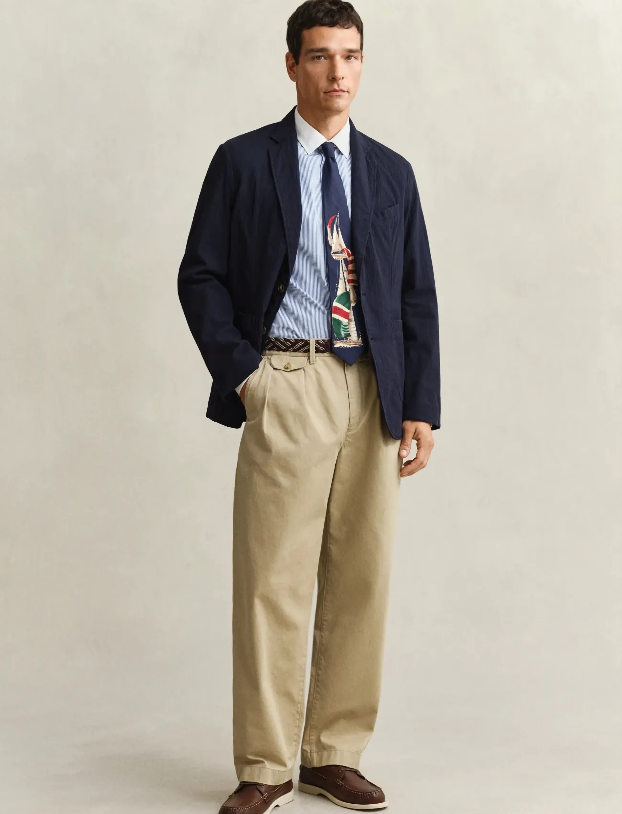 Gant - GMNT DYED SEERSUCKER BLAZER - einreiher - evening blue - 4