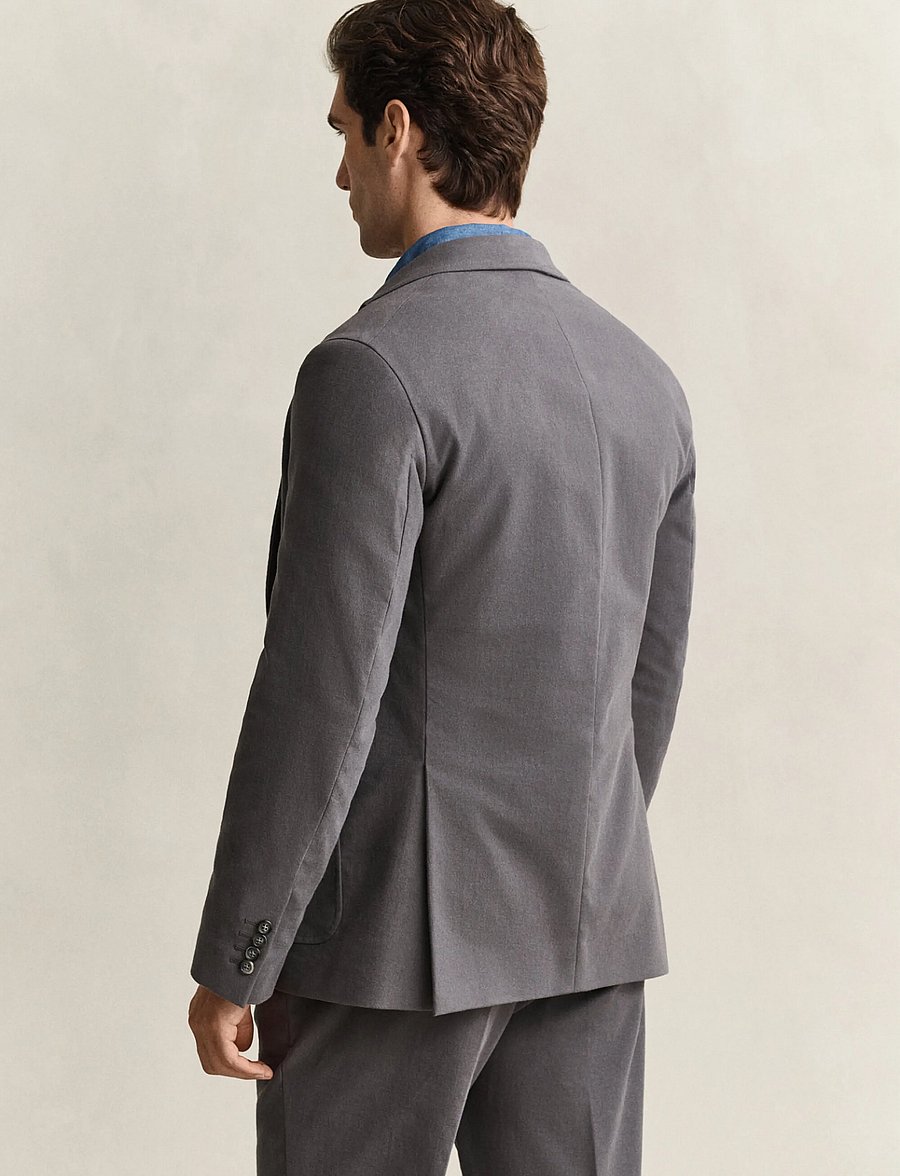 Gant - MOLESKIN SUIT JACKET - einreiher - dusky anthracite - 2