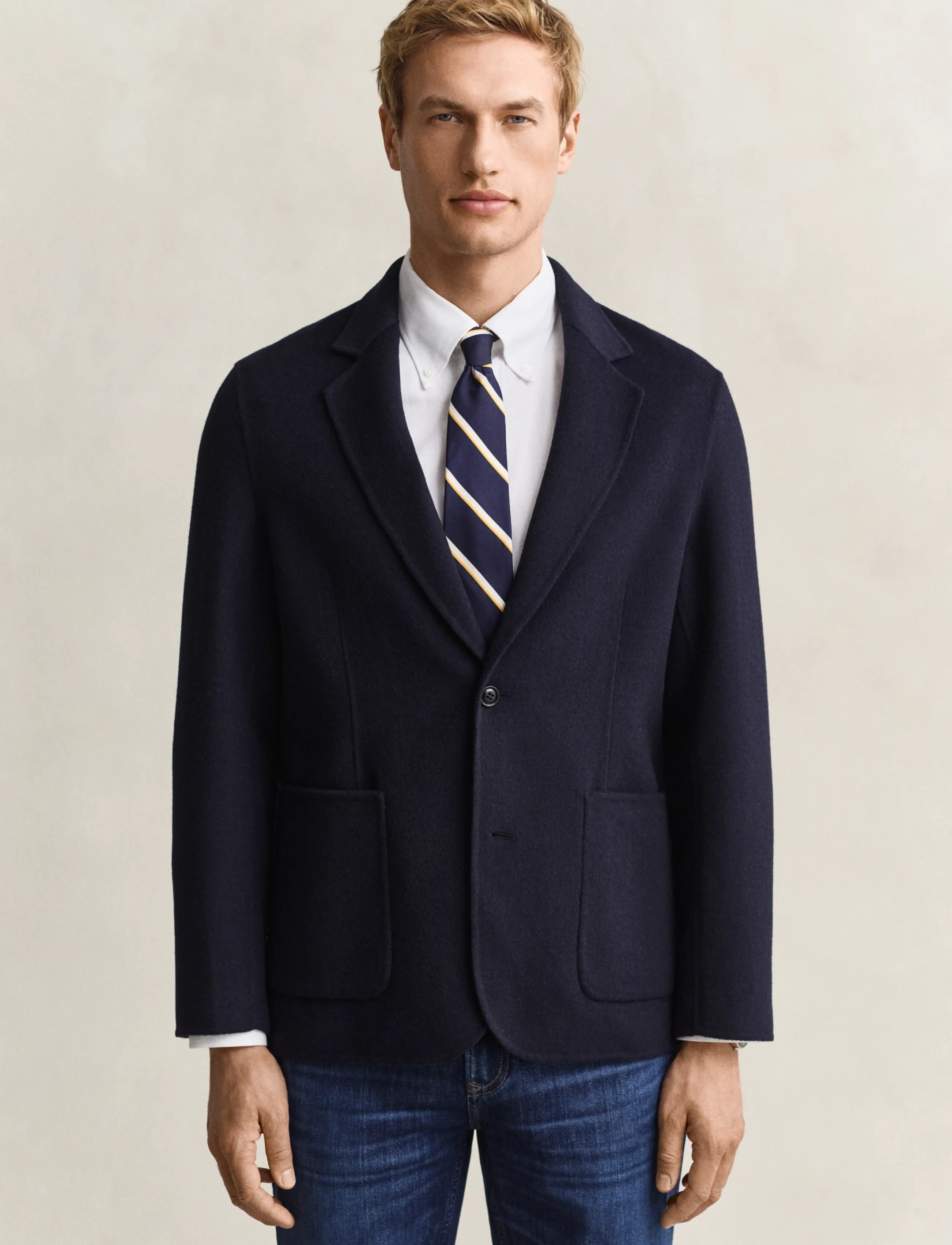 Gant - HANDSTITCHED BLAZER - single breasted blazers - evening blue - 3