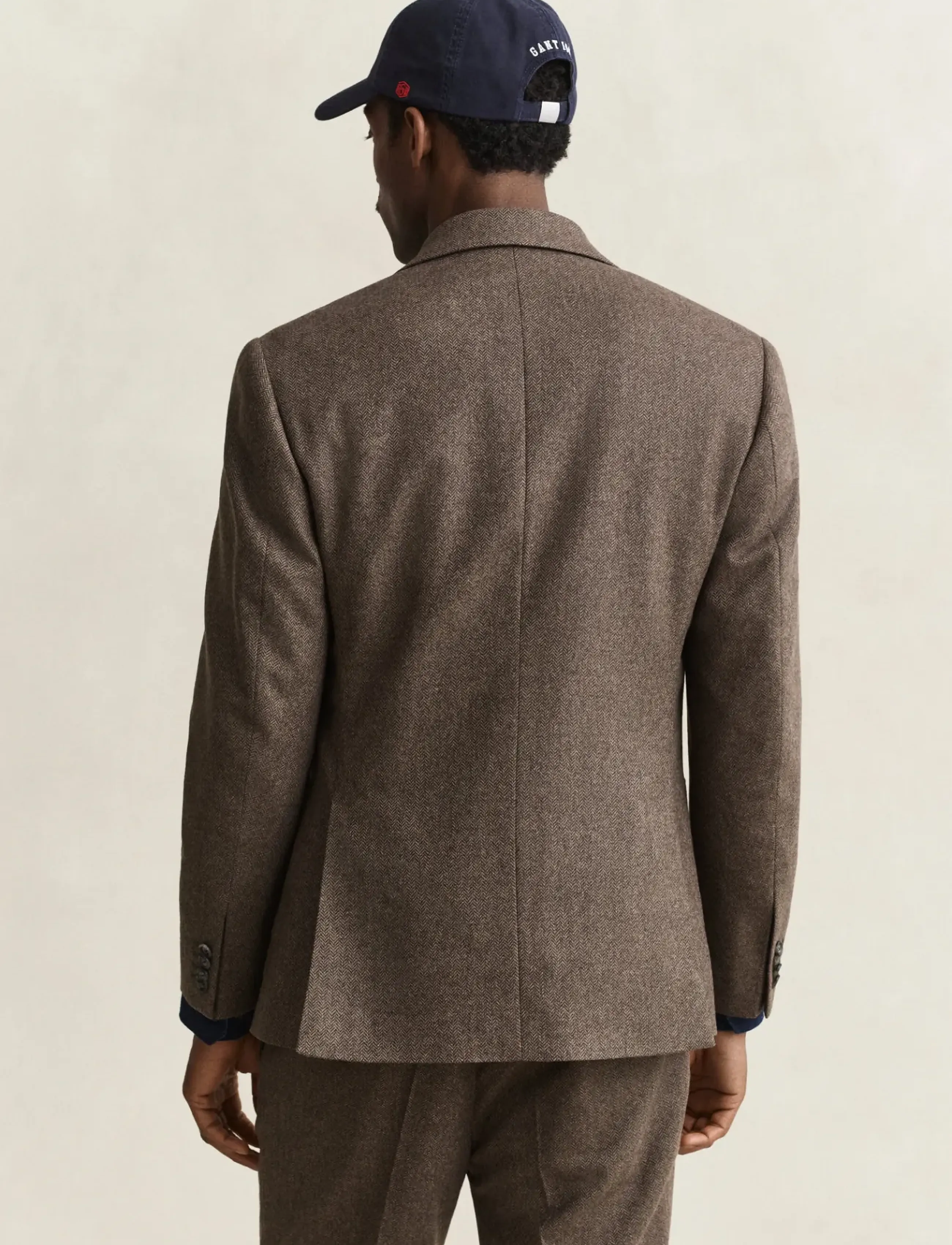 Gant - WOOL HERRINGBONE SUIT JACKET - einreiher - black brown - 2