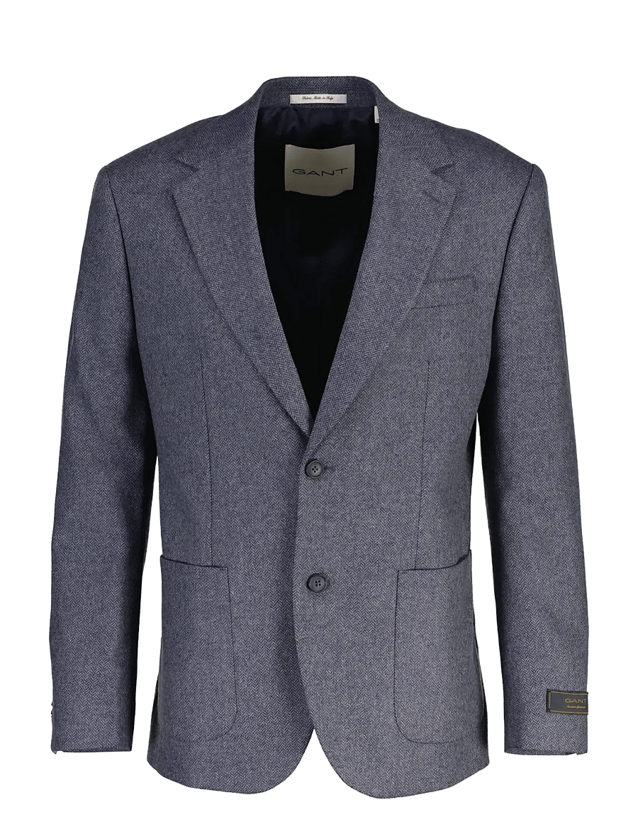 Gant - WOOL HERRINGBONE SUIT JACKET - persian blue - 1