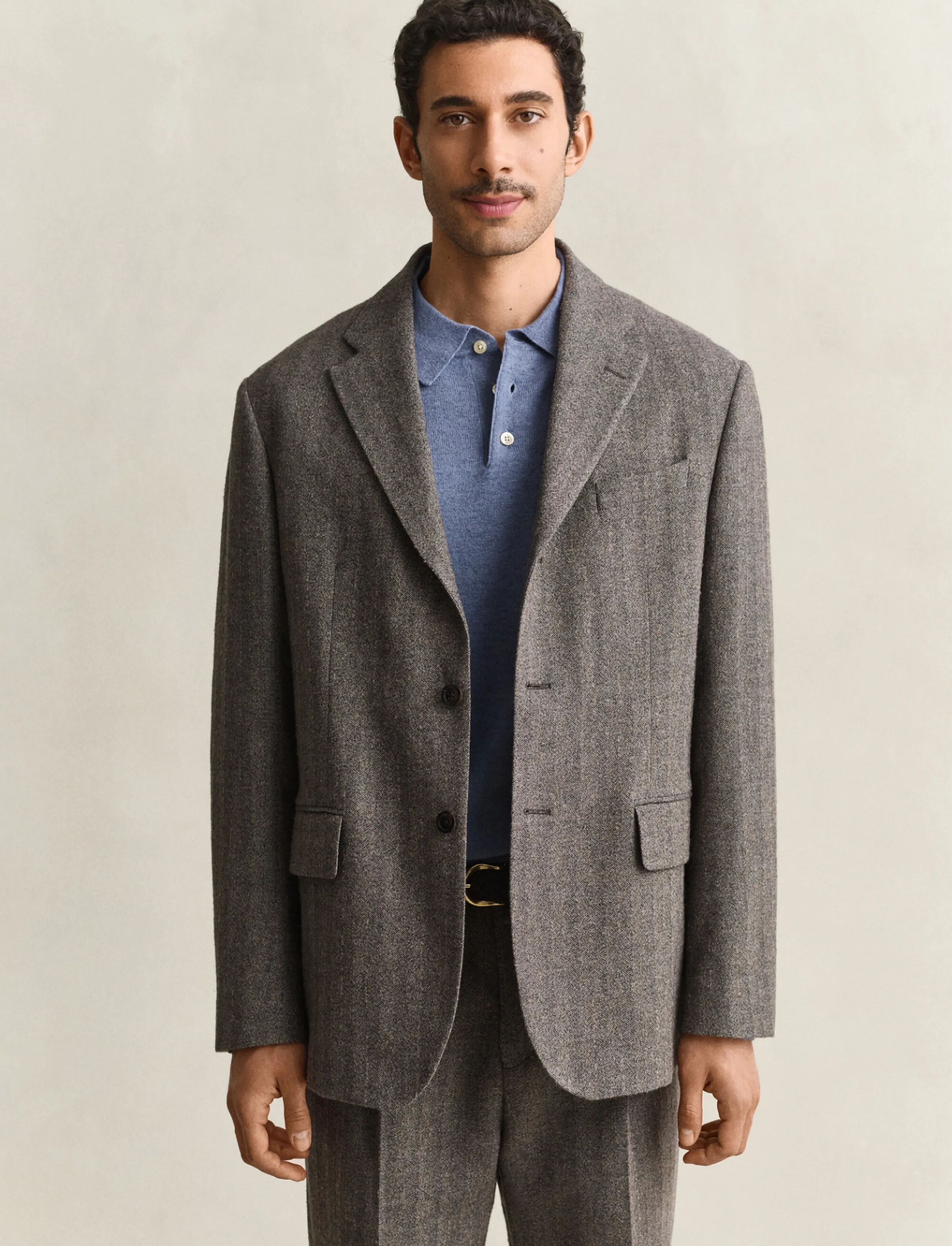 Cotton Wool Pinstripe Suit Jacket