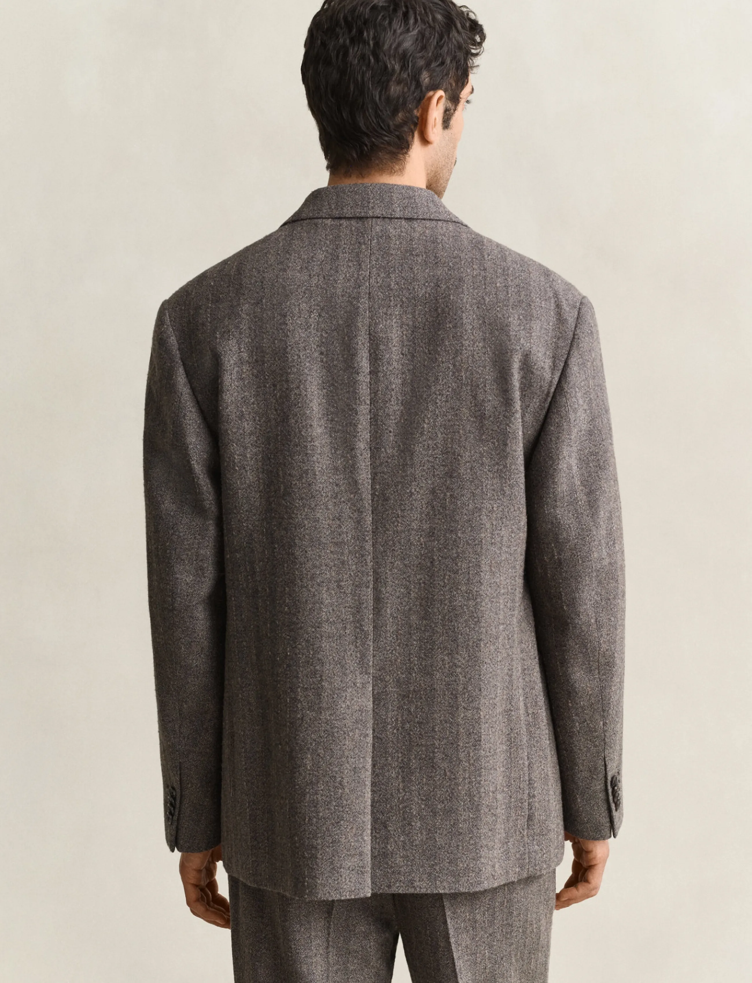 Gant - COTTON WOOL PINSTRIPE SUIT JACKET - shadow brown - 2