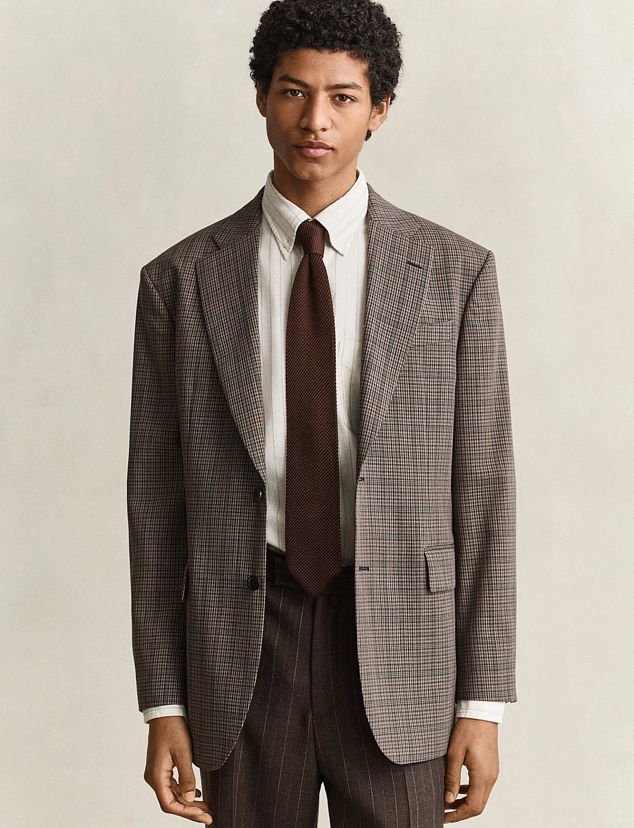 Gant - TAILORED SUIT JACKET - einreiher - dusky anthracite - 0