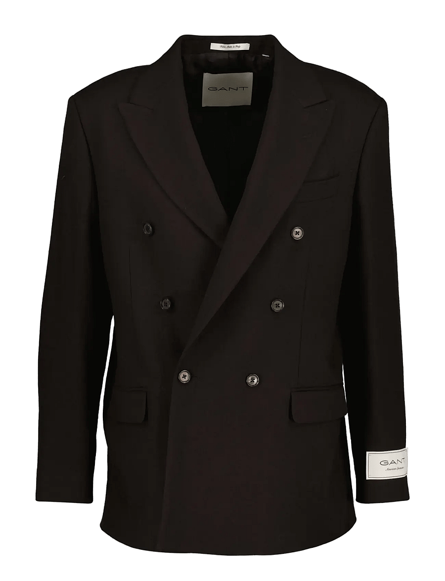 Gant - DOUBLE BREASTED WOOL SUIT JACKET - shadow brown - 1