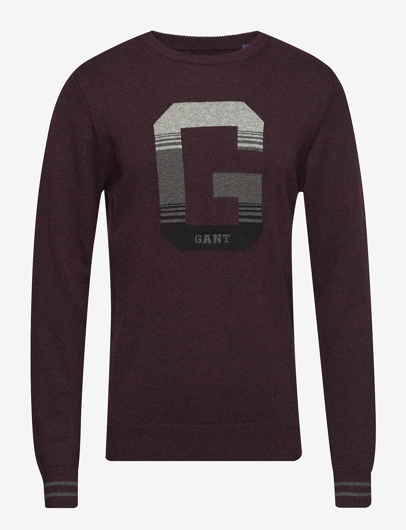 GANT - O2. G LOGO CREW - dk. burgundy mel - 0