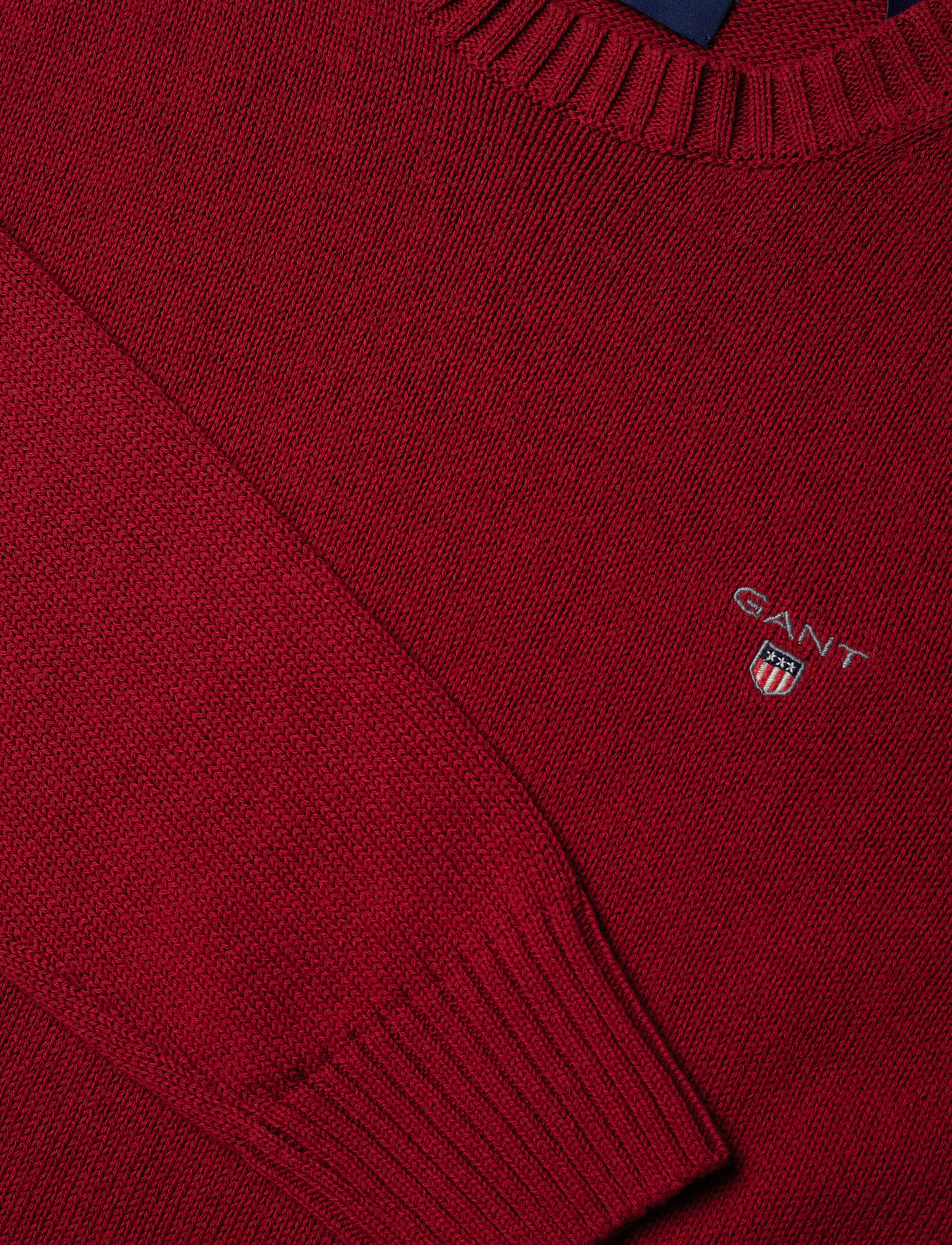GANT - CASUAL COTTON CREW - mahogny red - 2