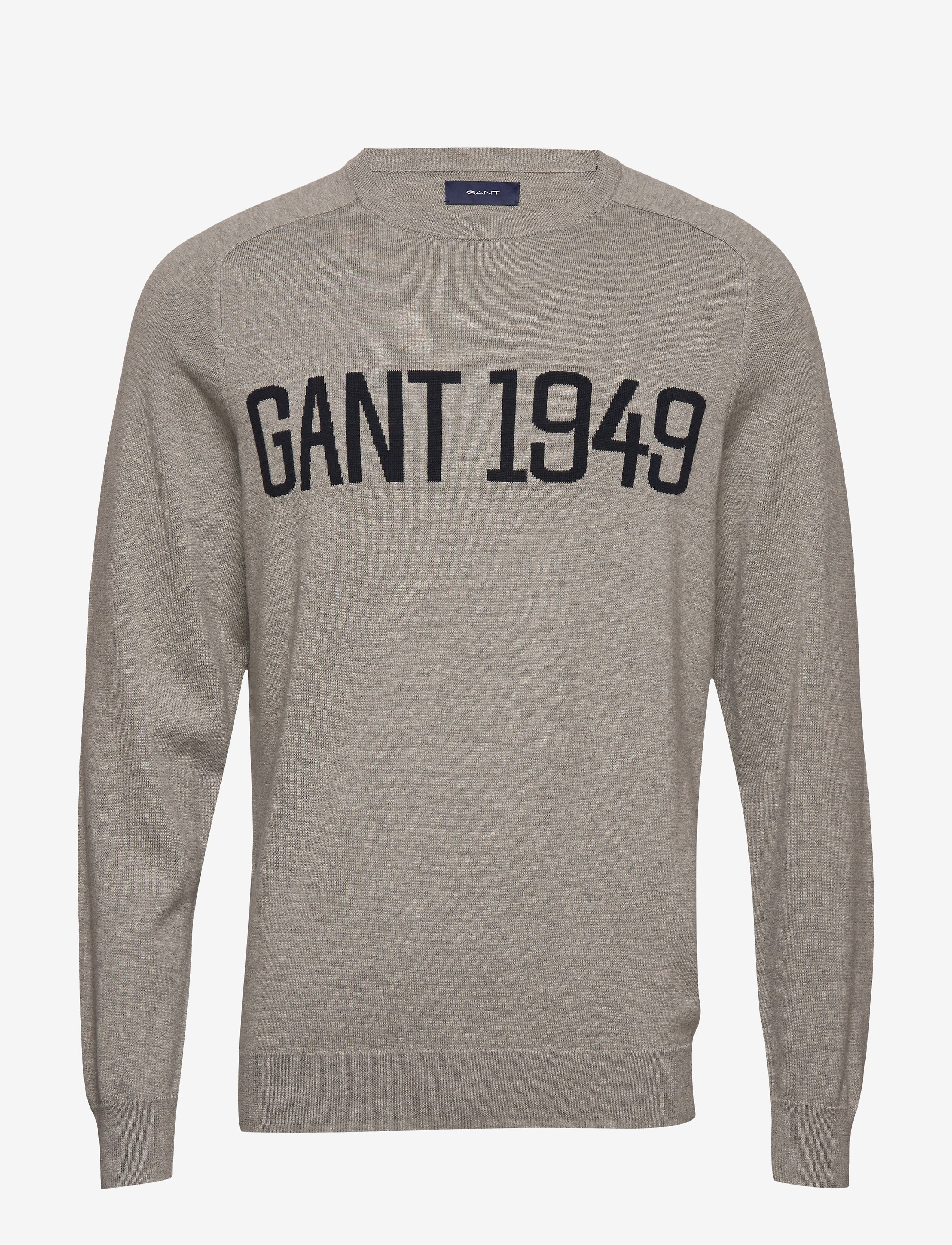 GANT - D1. GANT LOGO CREW - grey melange - 0