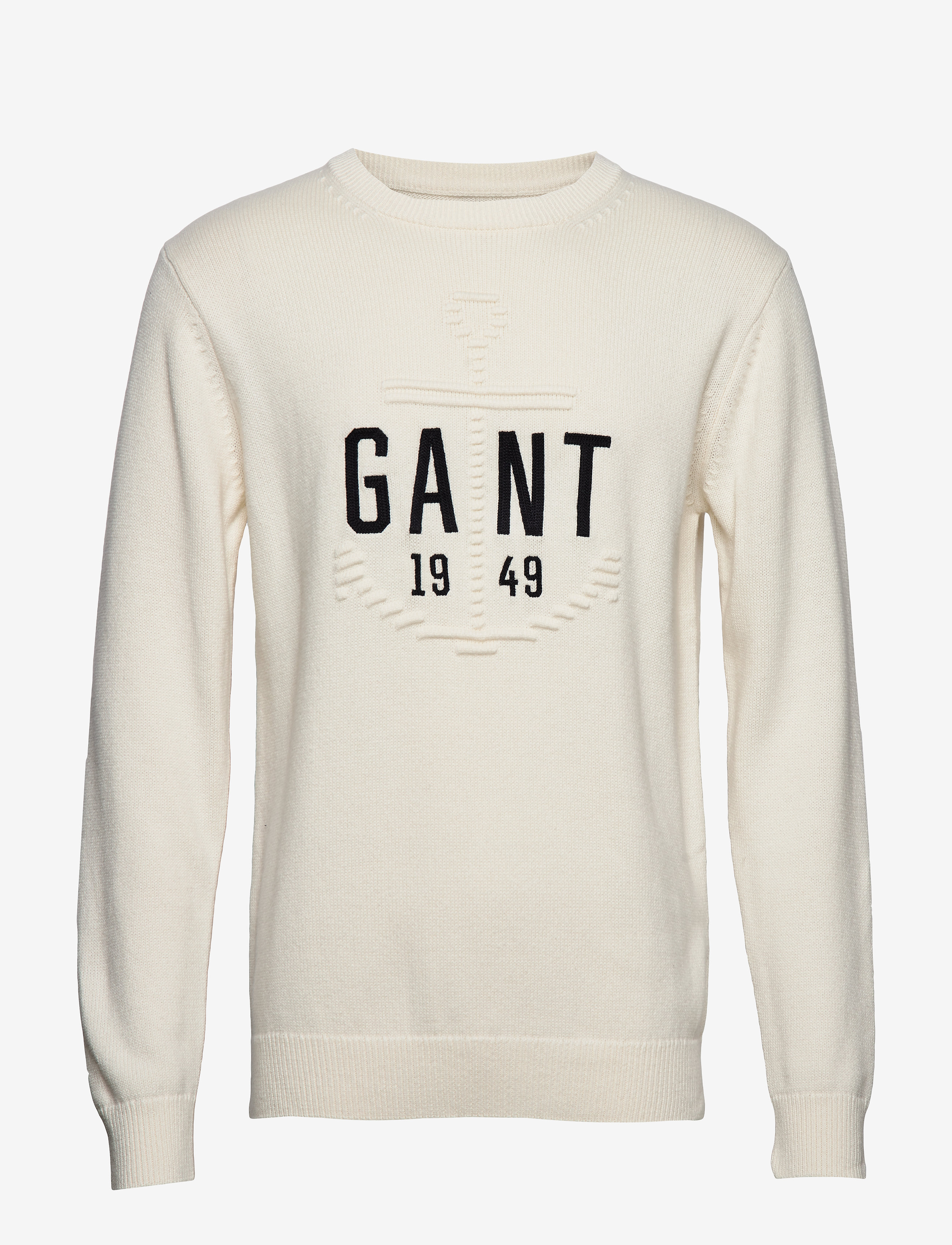 GANT - D2. SEASON GANT LOGO CREW - eggshell - 0