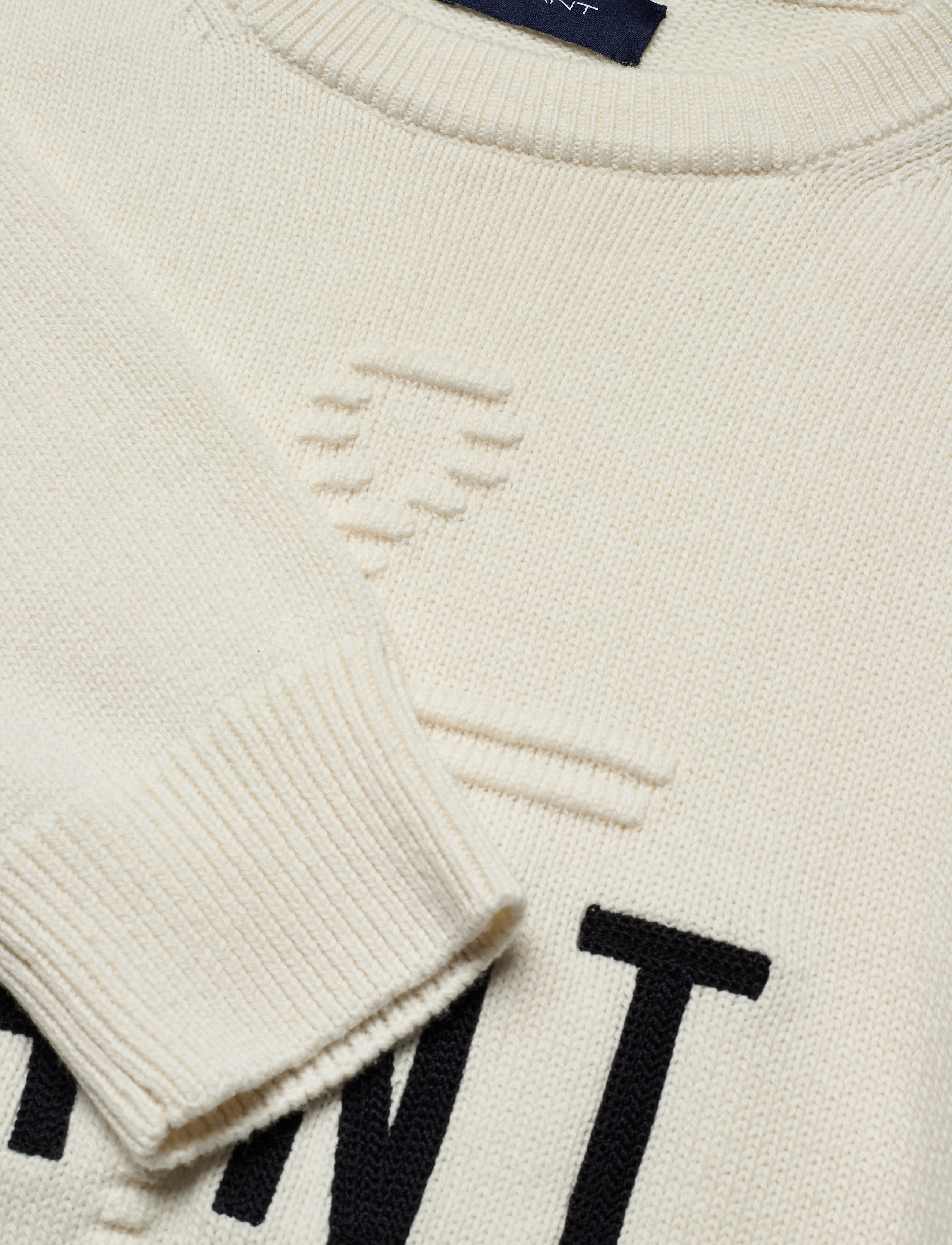 GANT - D2. SEASON GANT LOGO CREW - eggshell - 2