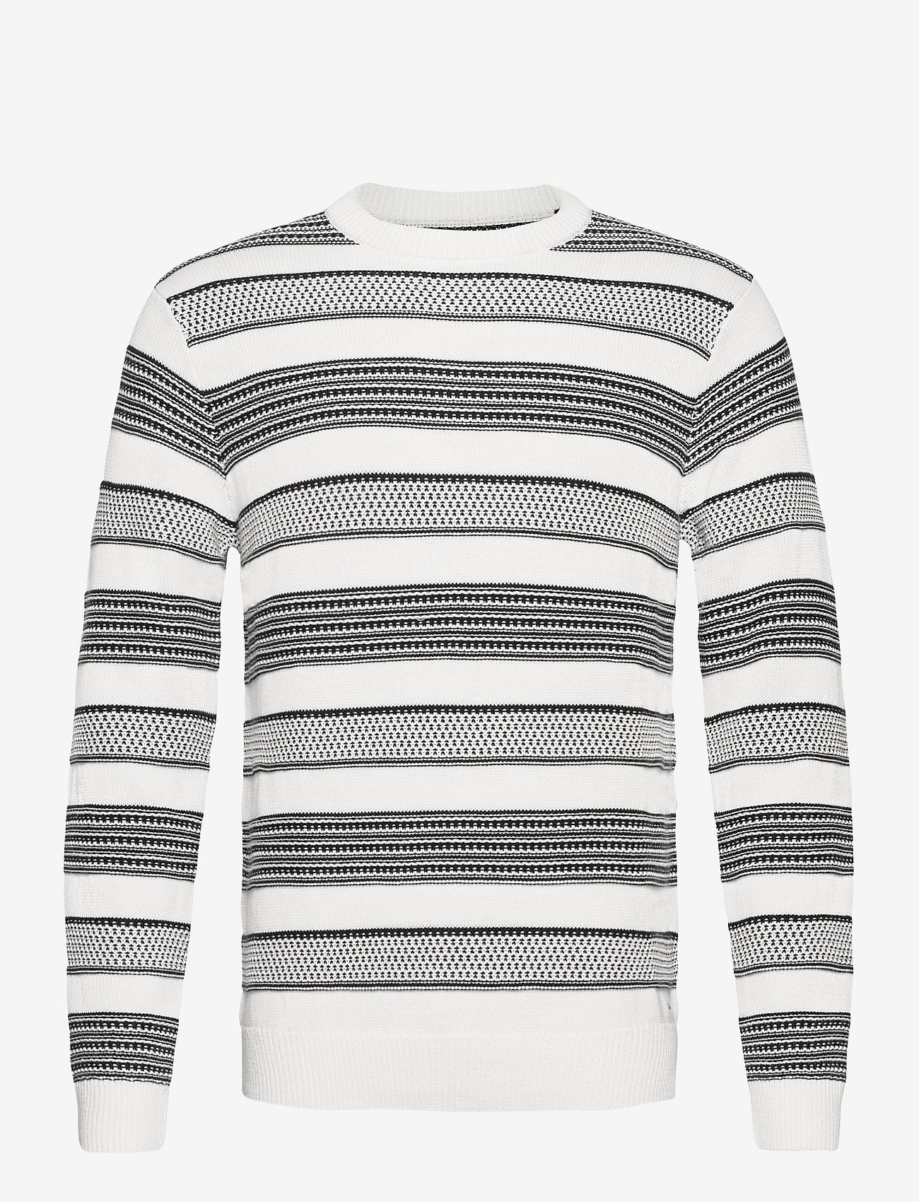GANT - D1. STRUCTURED STRIPED CREW - eggshell - 0