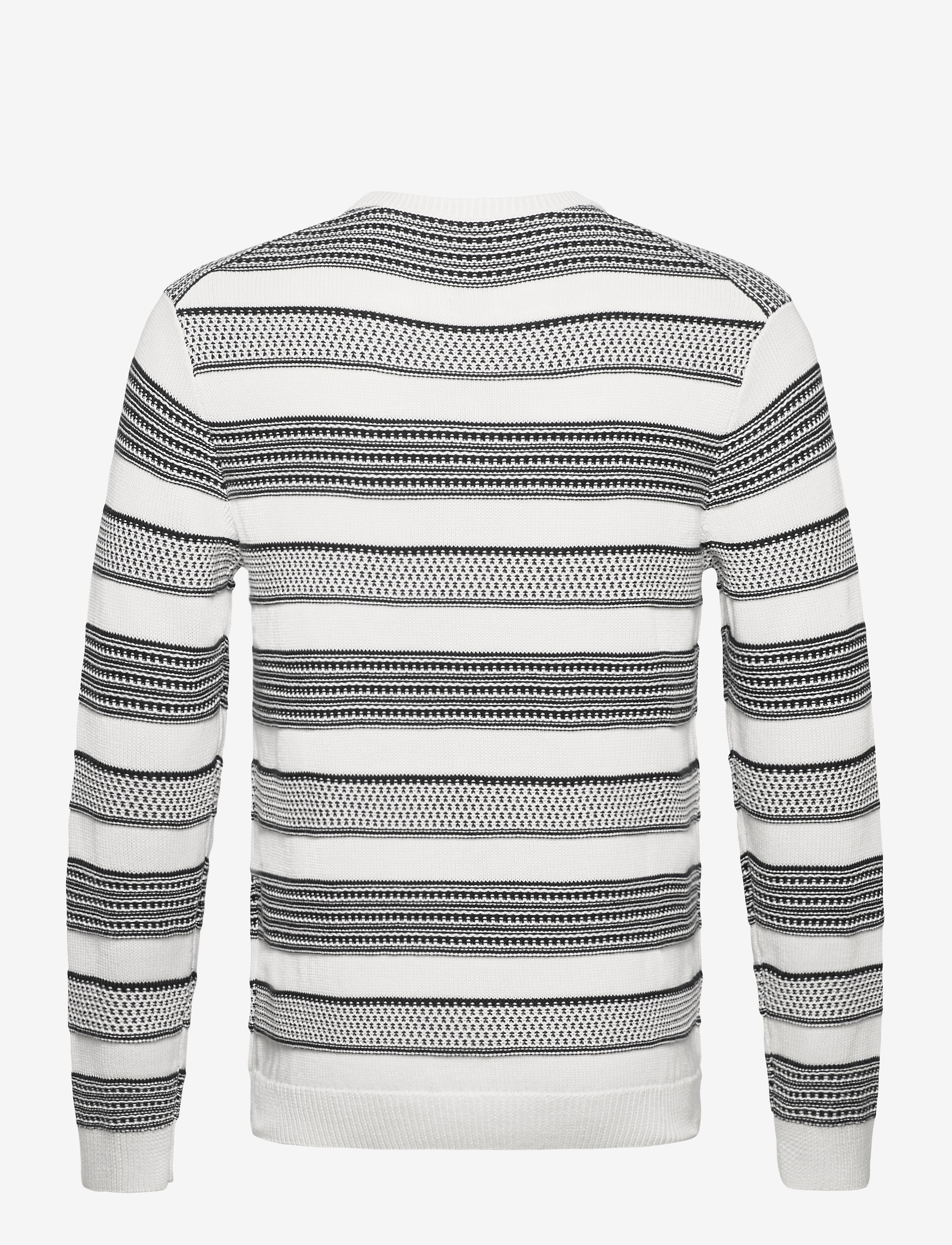 GANT - D1. STRUCTURED STRIPED CREW - eggshell - 1
