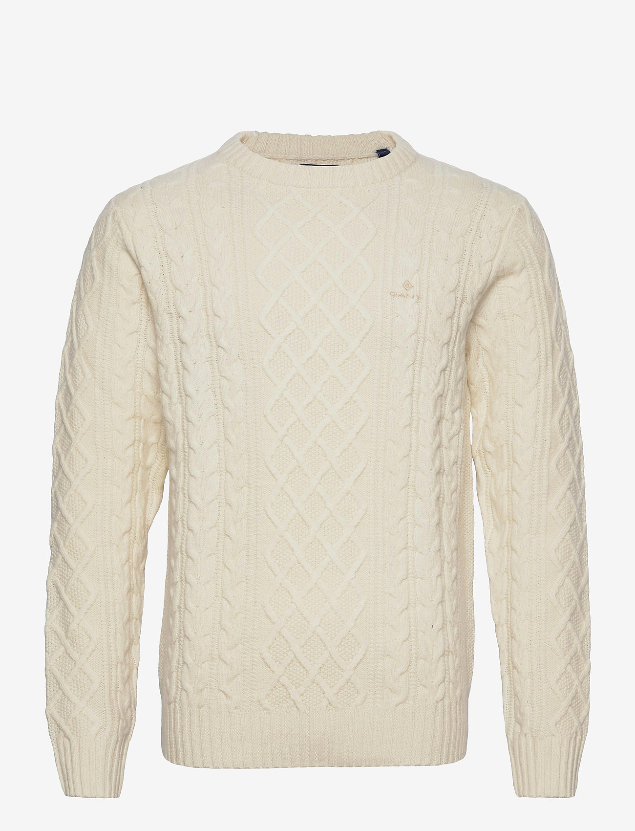 GANT - D2. ARAN CABLE CREW - eggshell - 0