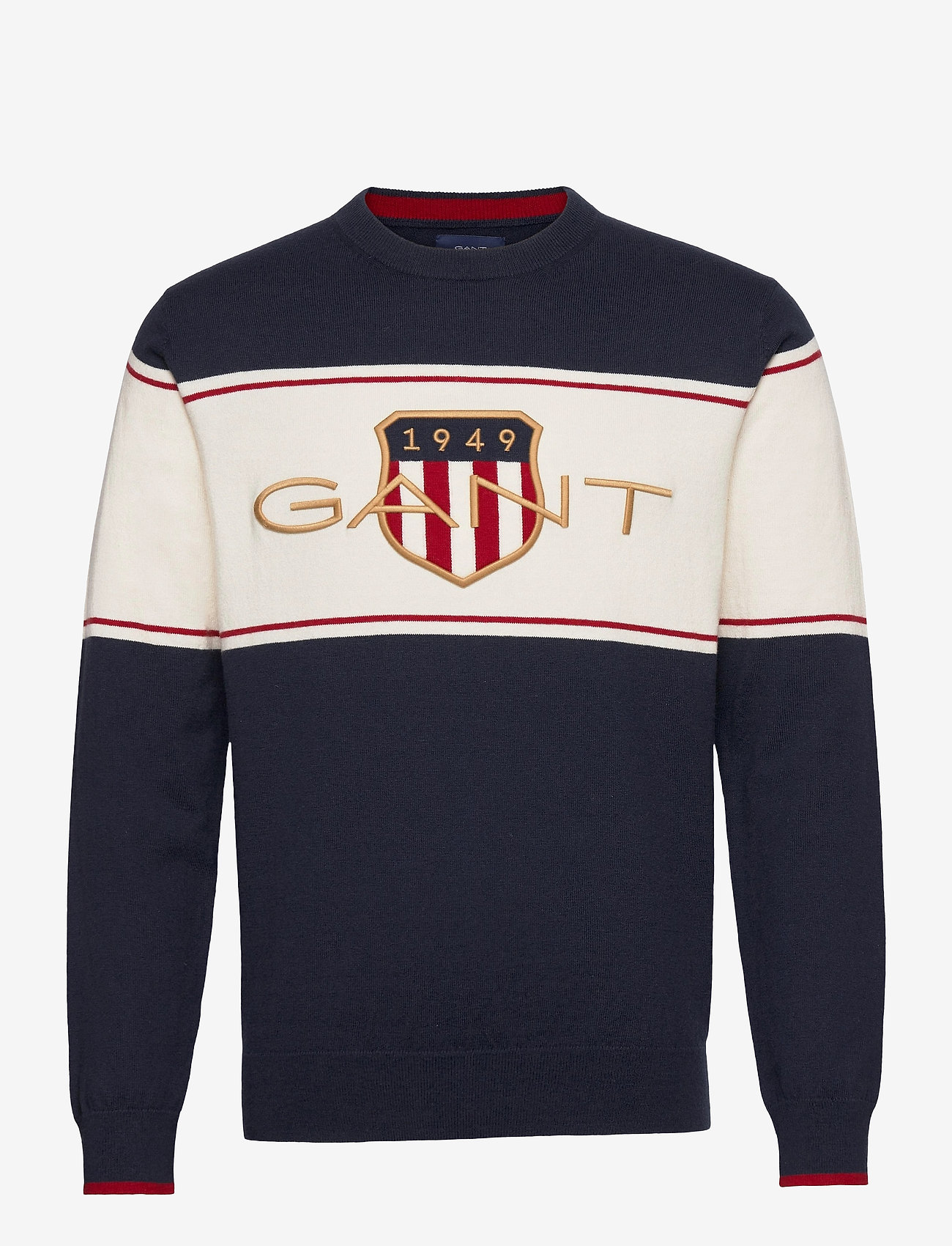 GANT - D2. ARCHIVE SHIELD C-NECK - evening blue - 0