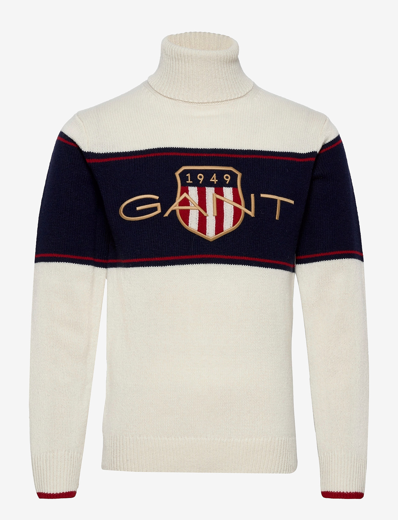 GANT - D2. ARCHIVE SHIELD TURTLENECK - cream - 0