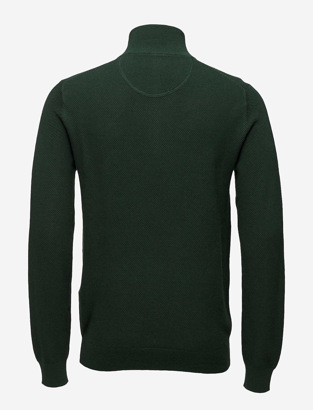 GANT - COTTON PIQUE HALF ZIP - tartan green - 1