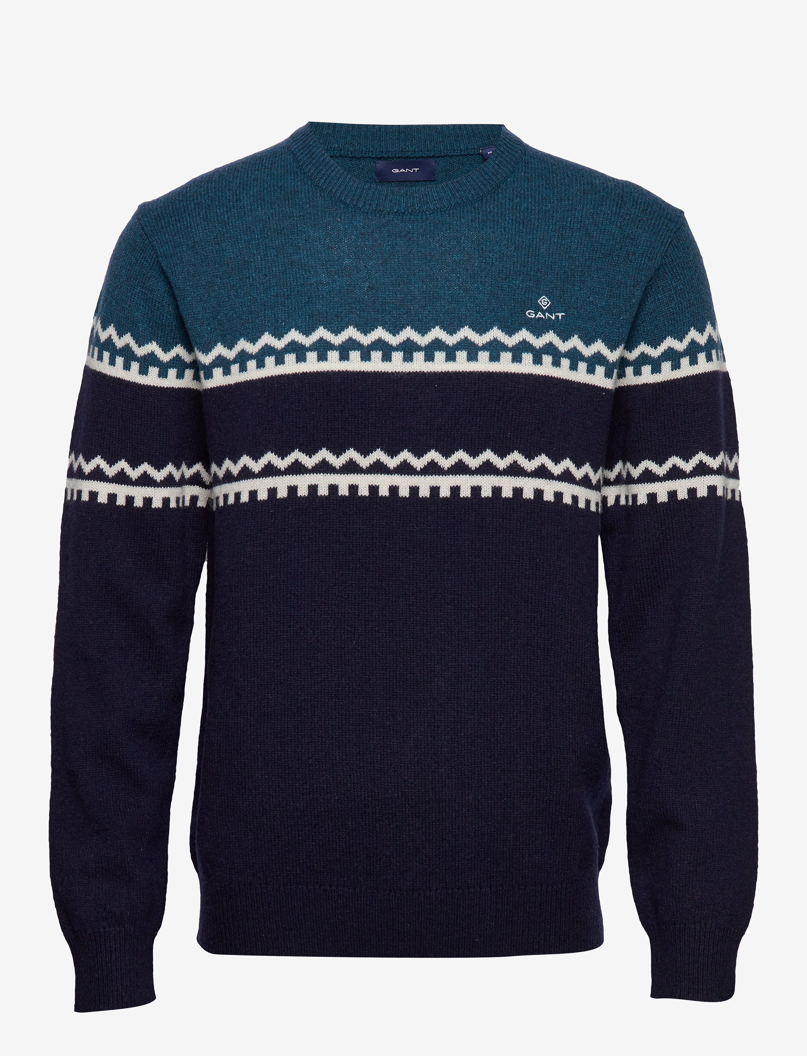 GANT - D2. HOLIDAY STRIPE CREW - evening blue - 0