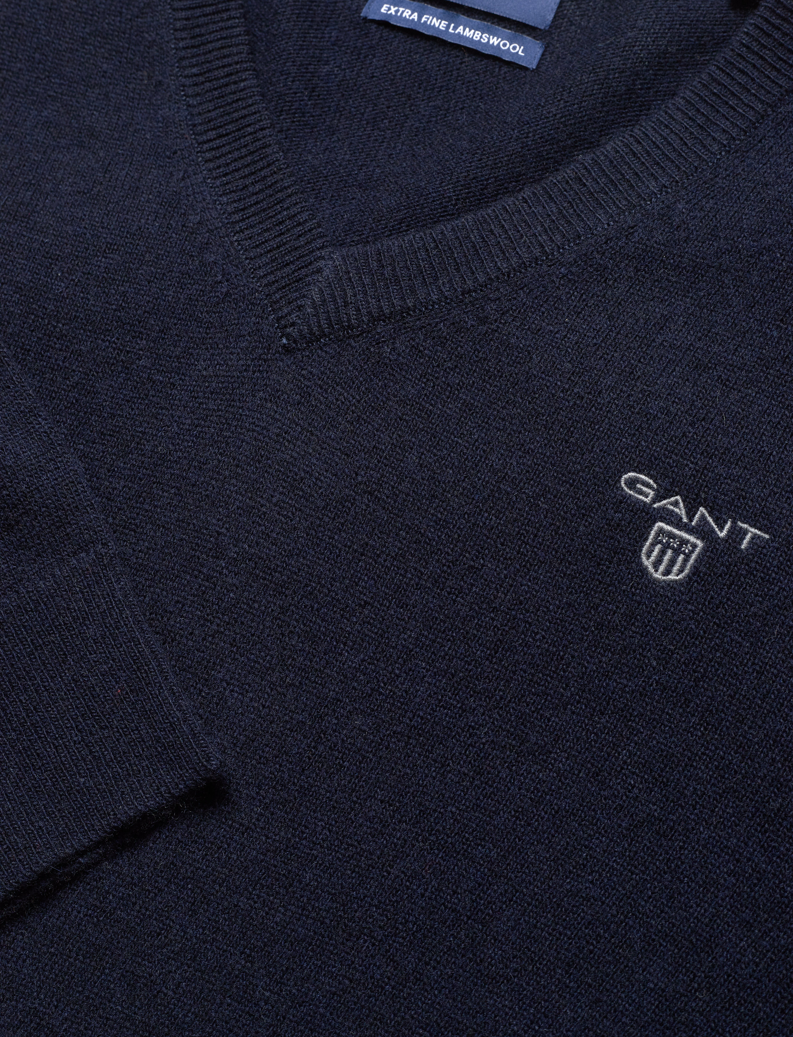 GANT - MD. EXTRAFINE LAMBSWOOL V-NECK - marine - 2