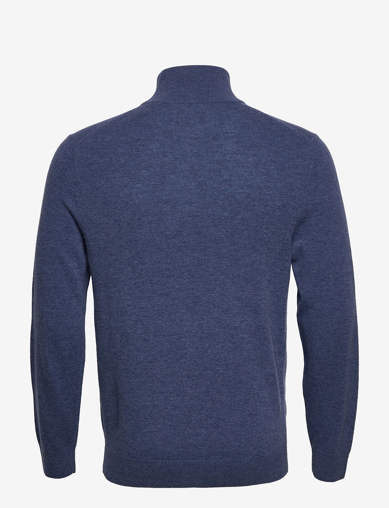 GANT - MD. EXTRAFINE LAMBSWOOL ZIP CARD. - stone blue melange - 1