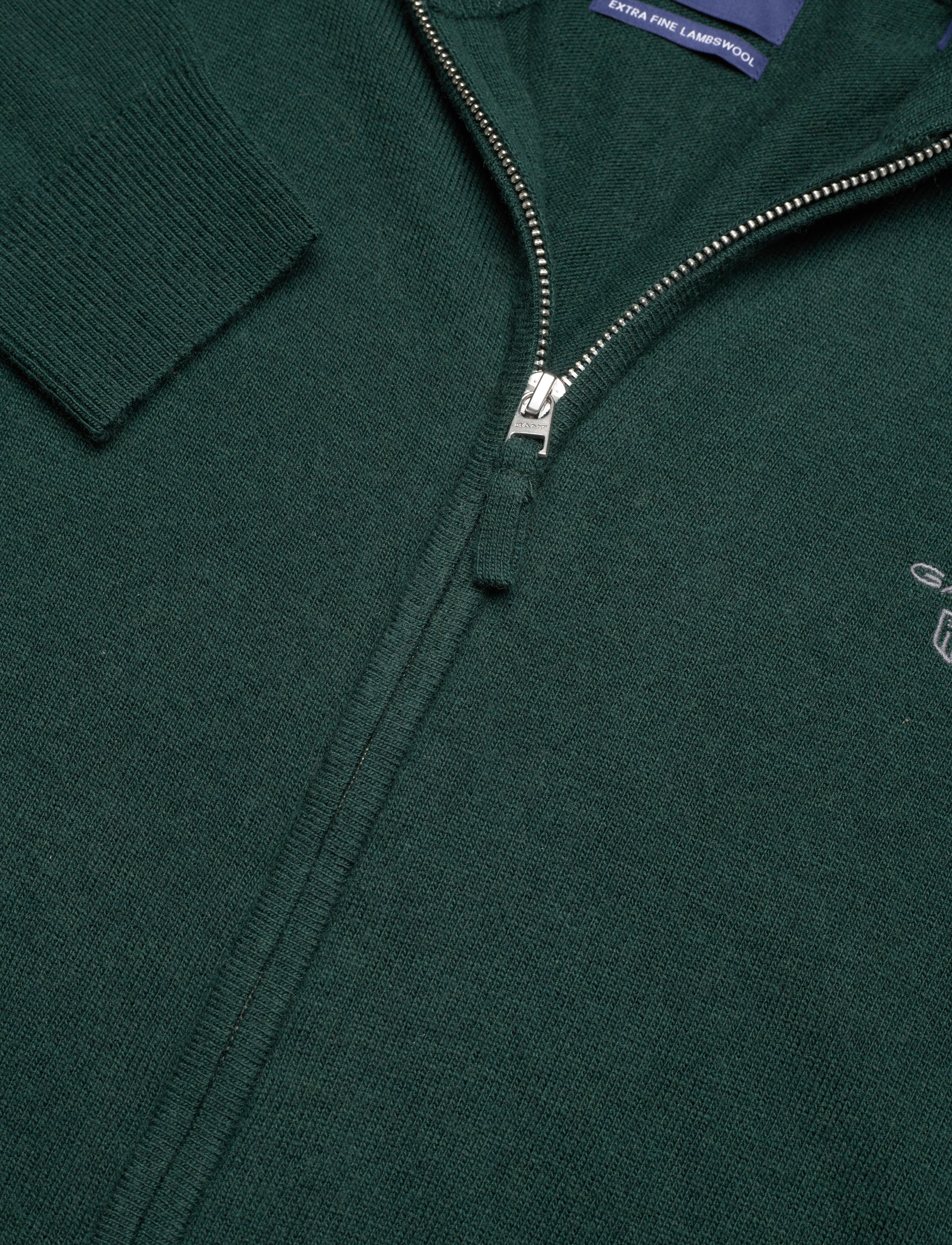 GANT - MD. EXTRAFINE LAMBSWOOL ZIP CARD. - tartan green - 2