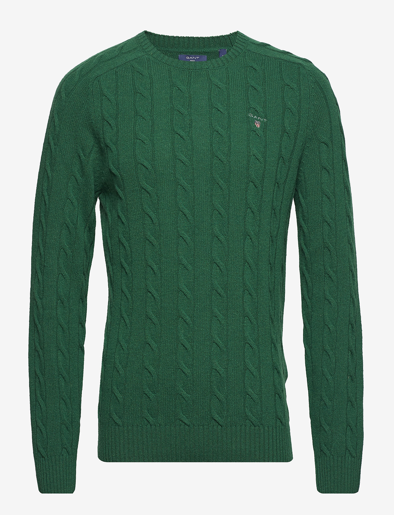 GANT - O3. LAMBSWOOL CABLE CREW - ivy green - 0