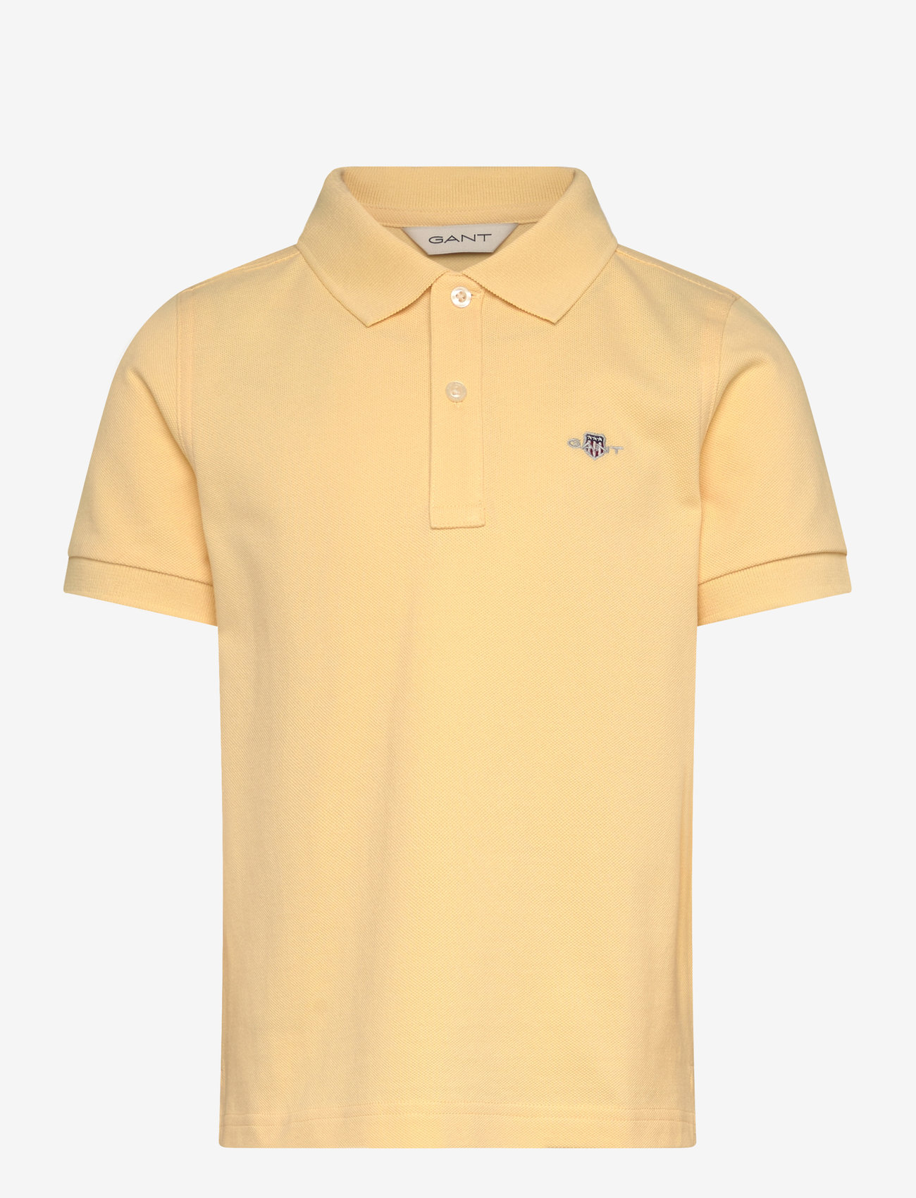 GANT - SHIELD SS PIQUE - kortærmede poloer - dusty light yellow - 0