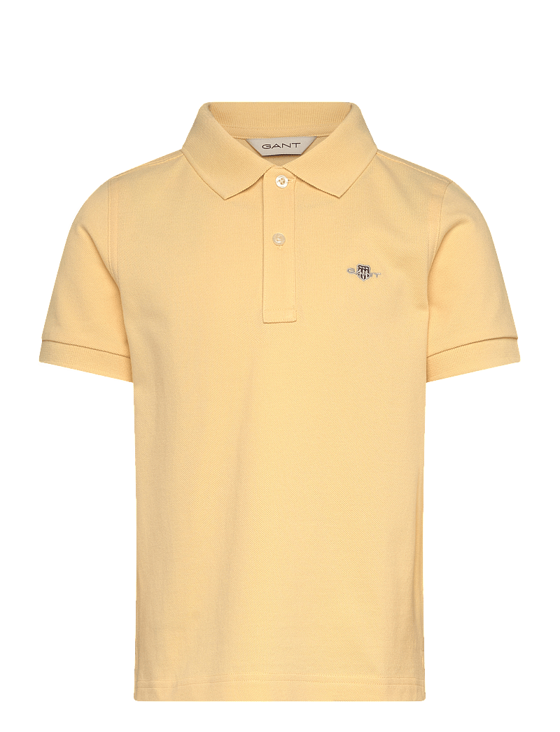 GANT - SHIELD SS PIQUE - kortærmede poloer - dusty light yellow - 0