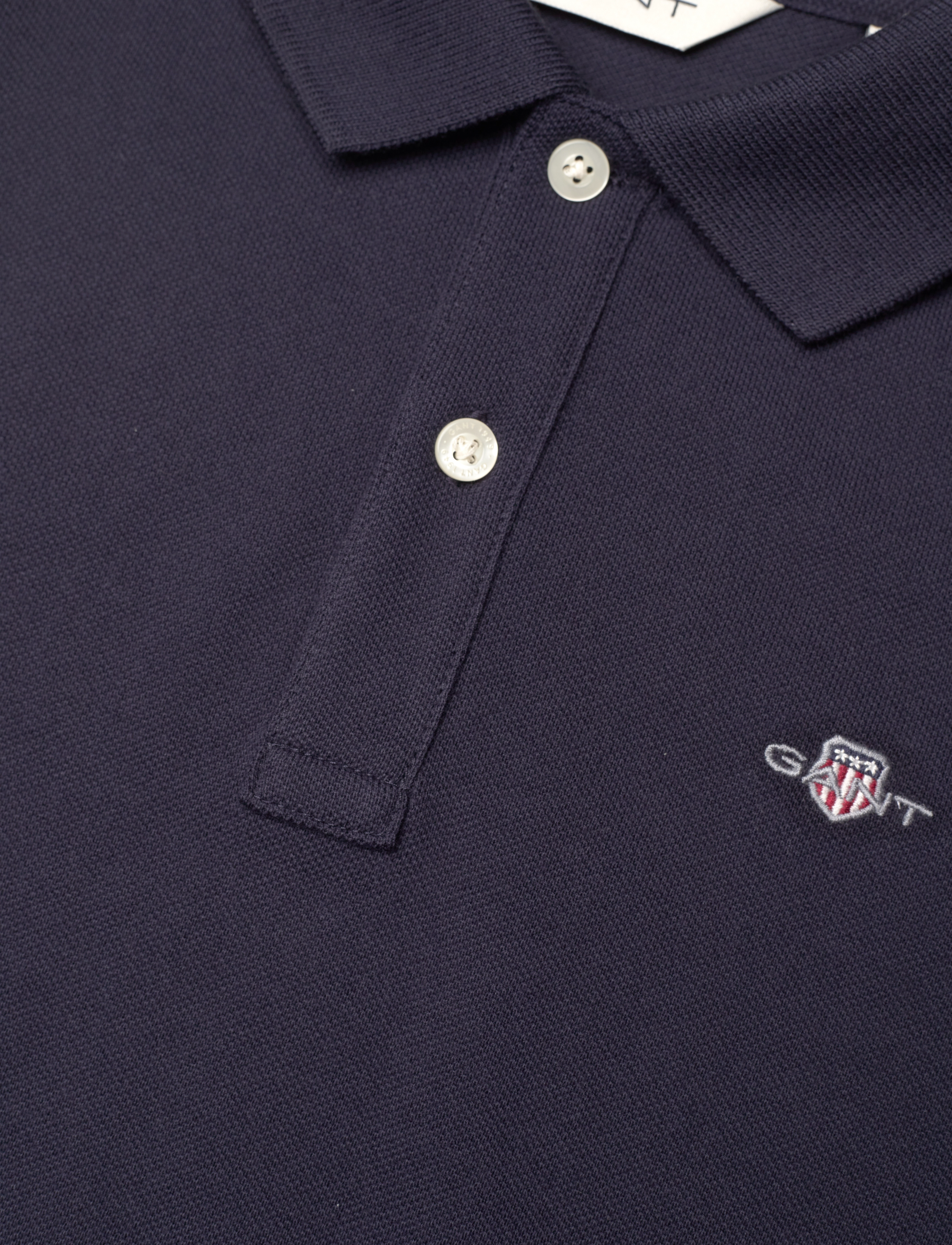 Gant - SHIELD SS PIQUE - lühikeste varrukatega polod - evening blue - 2