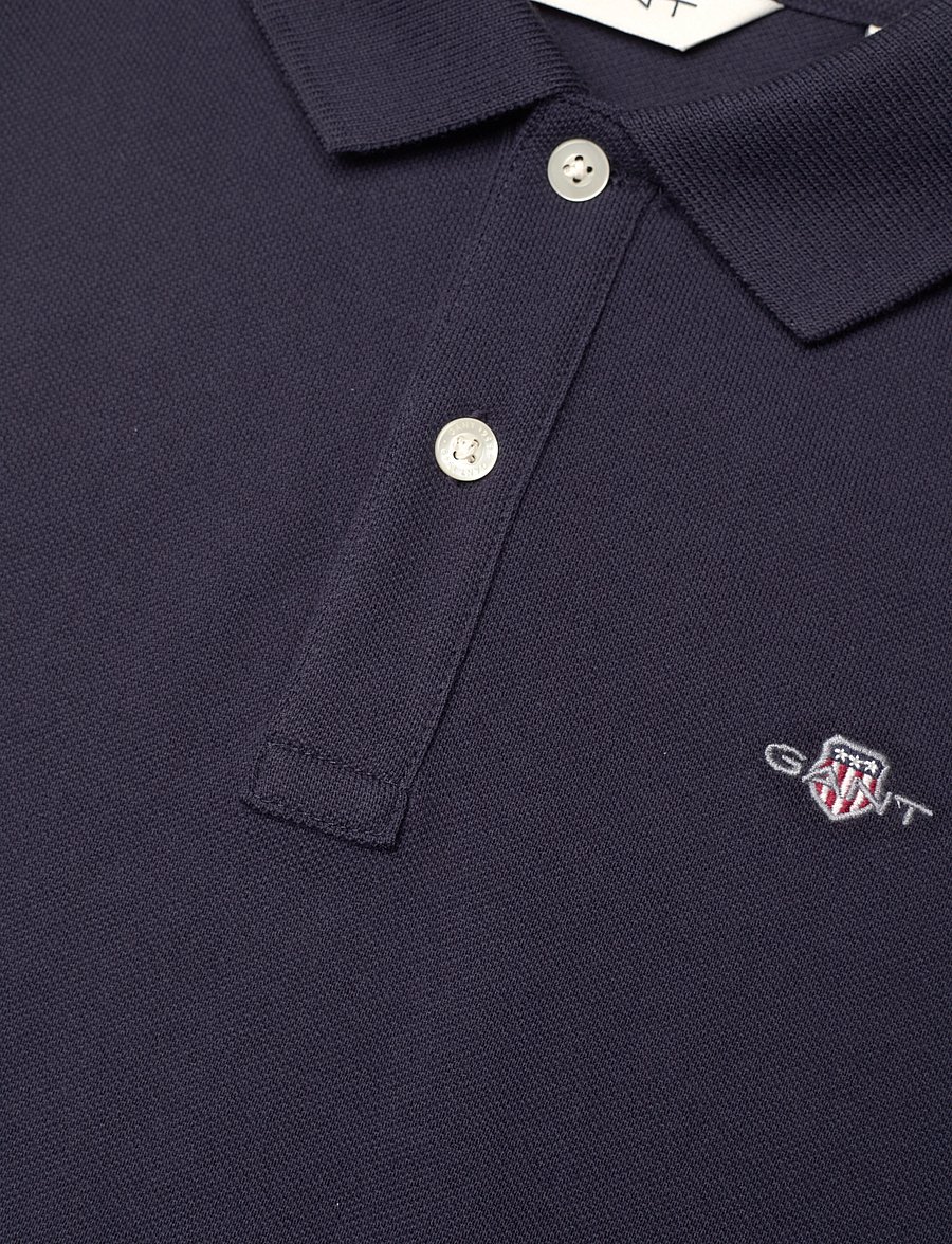 Gant - SHIELD SS PIQUE - lühikeste varrukatega polod - evening blue - 2