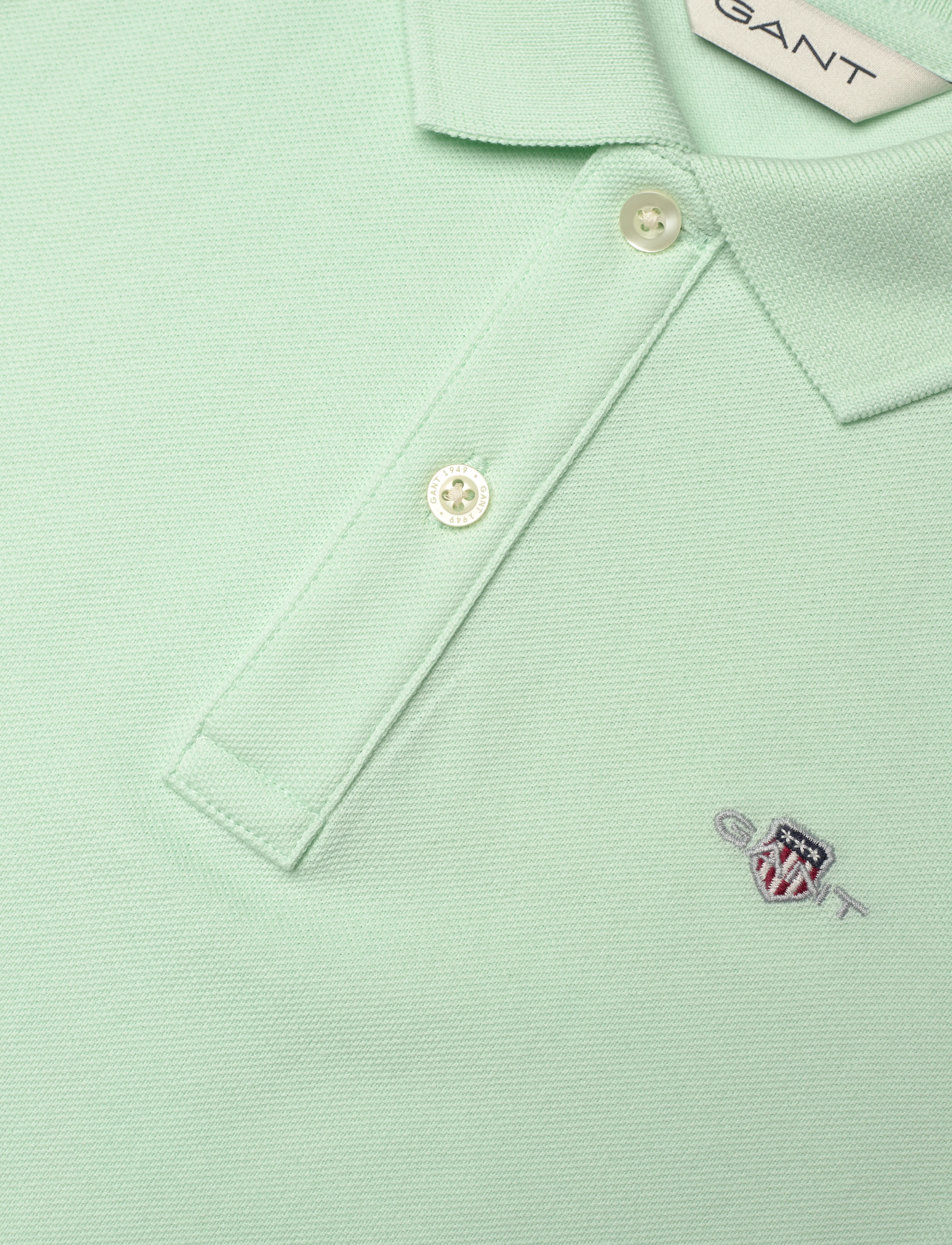 Gant - SHIELD SS PIQUE - polo krekli ar īsām piedurknēm - faded mint - 2