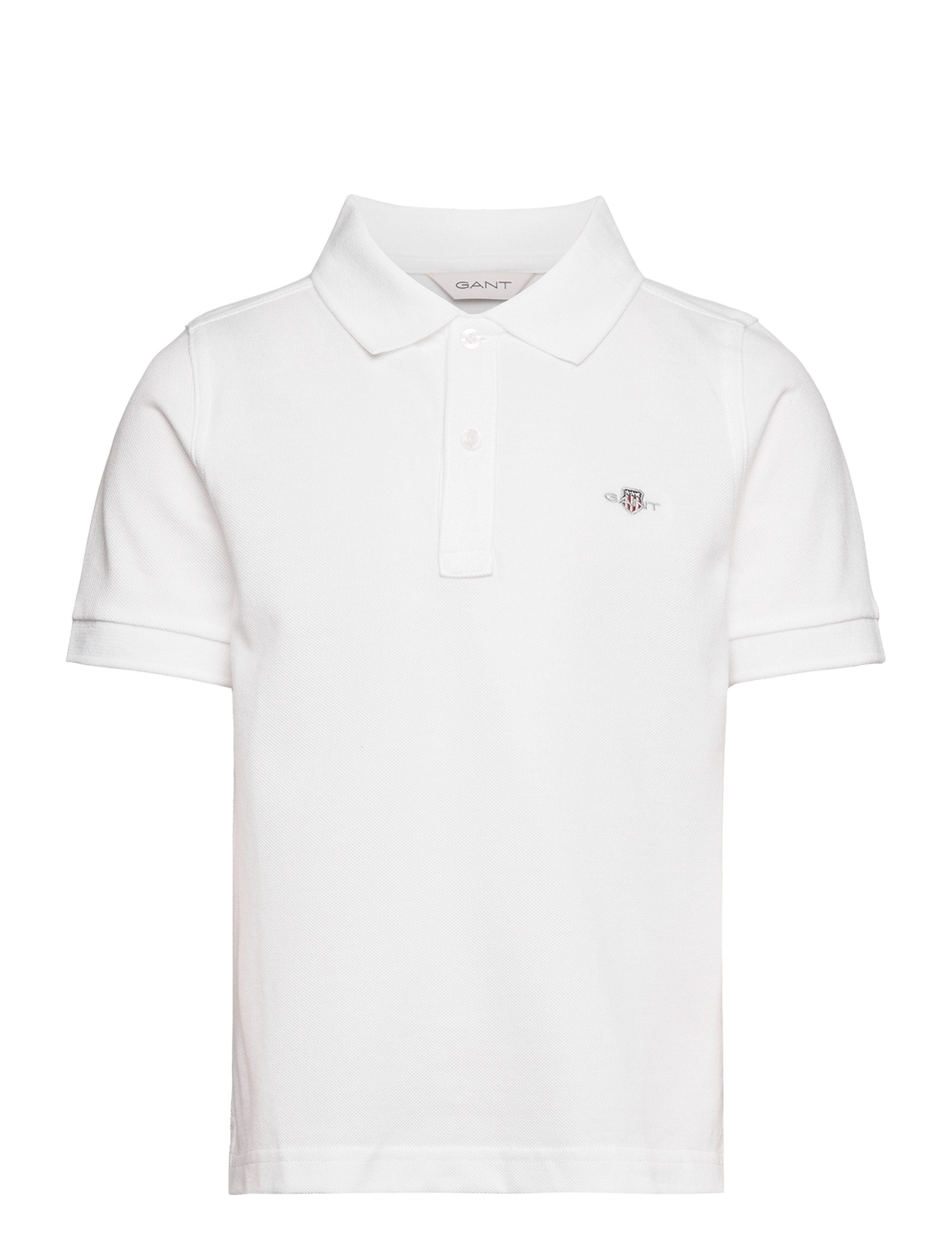 GANT SHIELD SS PIQUE - Poloshirts - WHITE / white