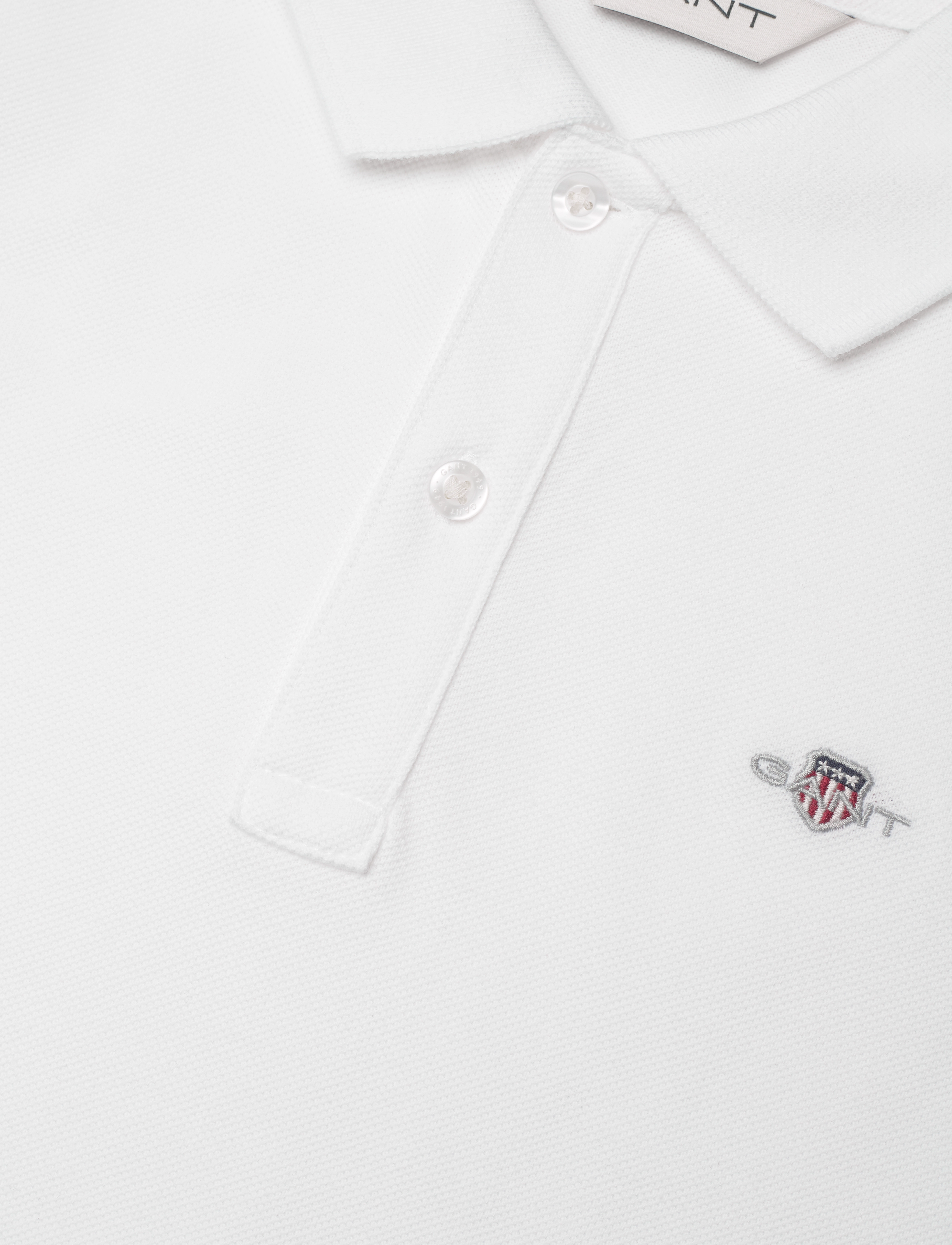 Gant - SHIELD SS PIQUE - lühikeste varrukatega polod - white - 2