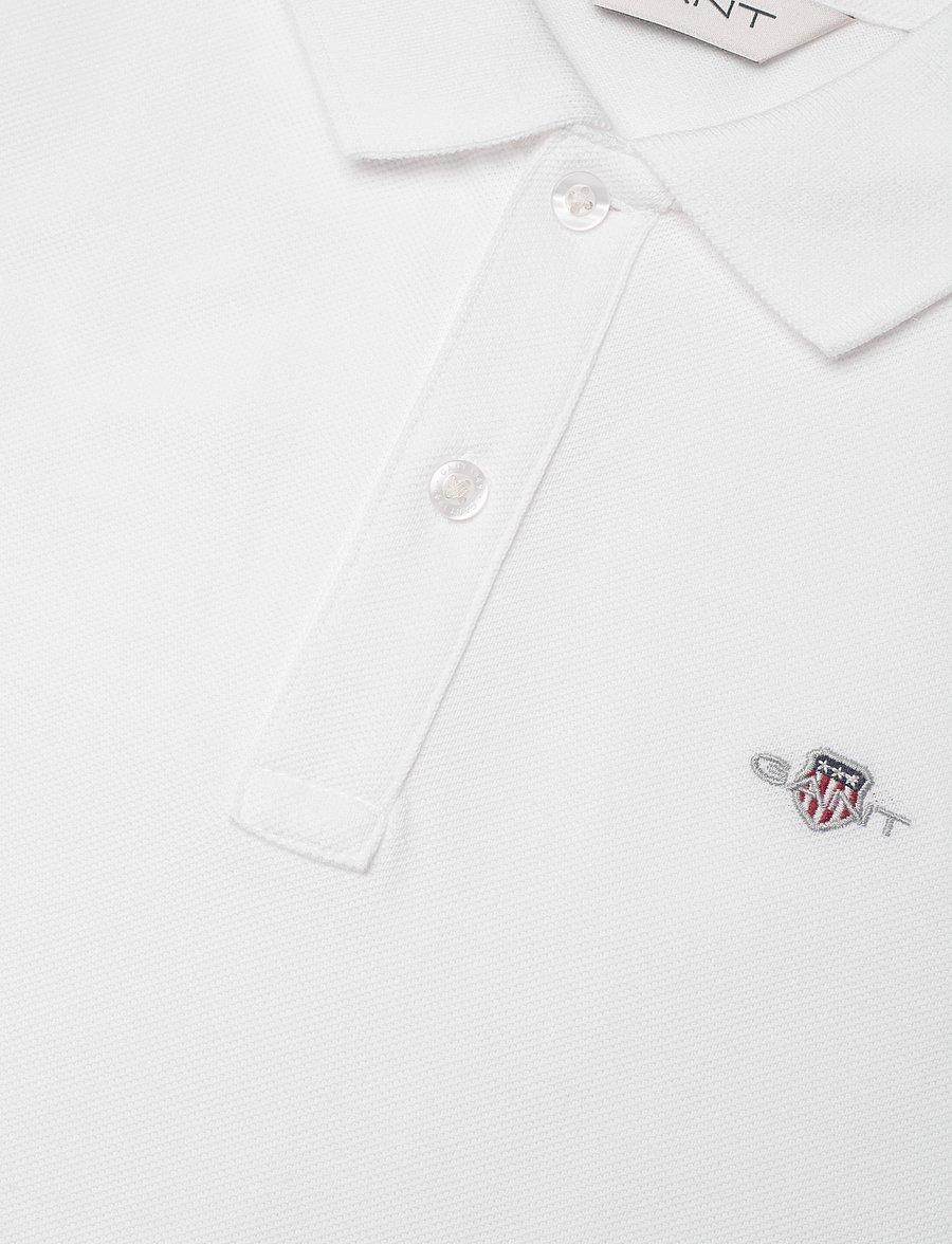 Gant - SHIELD SS PIQUE - lühikeste varrukatega polod - white - 2