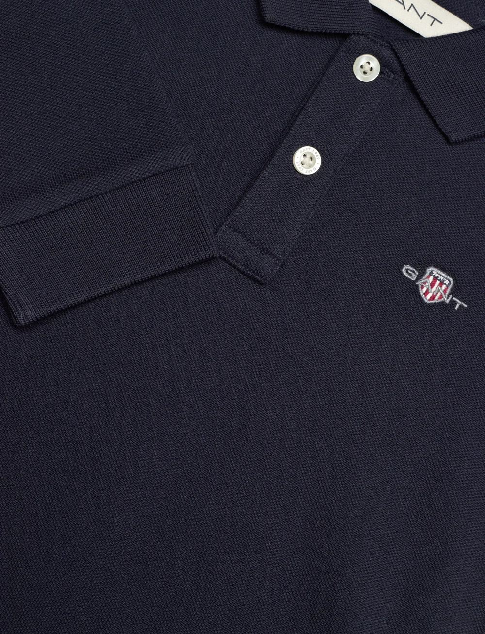 GANT - SHIELD LS PIQUE POLO - langærmede poloer - evening blue - 2