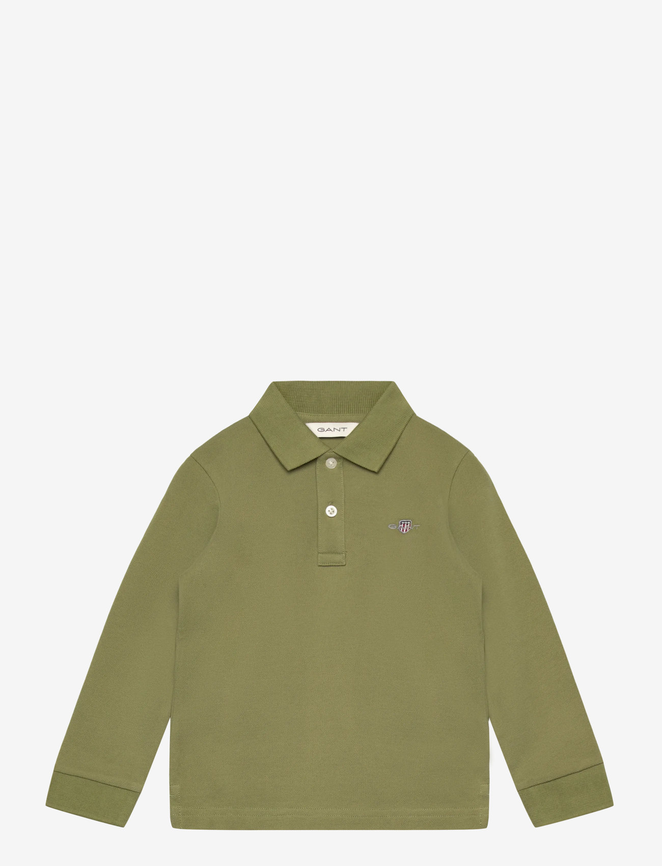 GANT - SHIELD LS PIQUE POLO - washed olive - 0