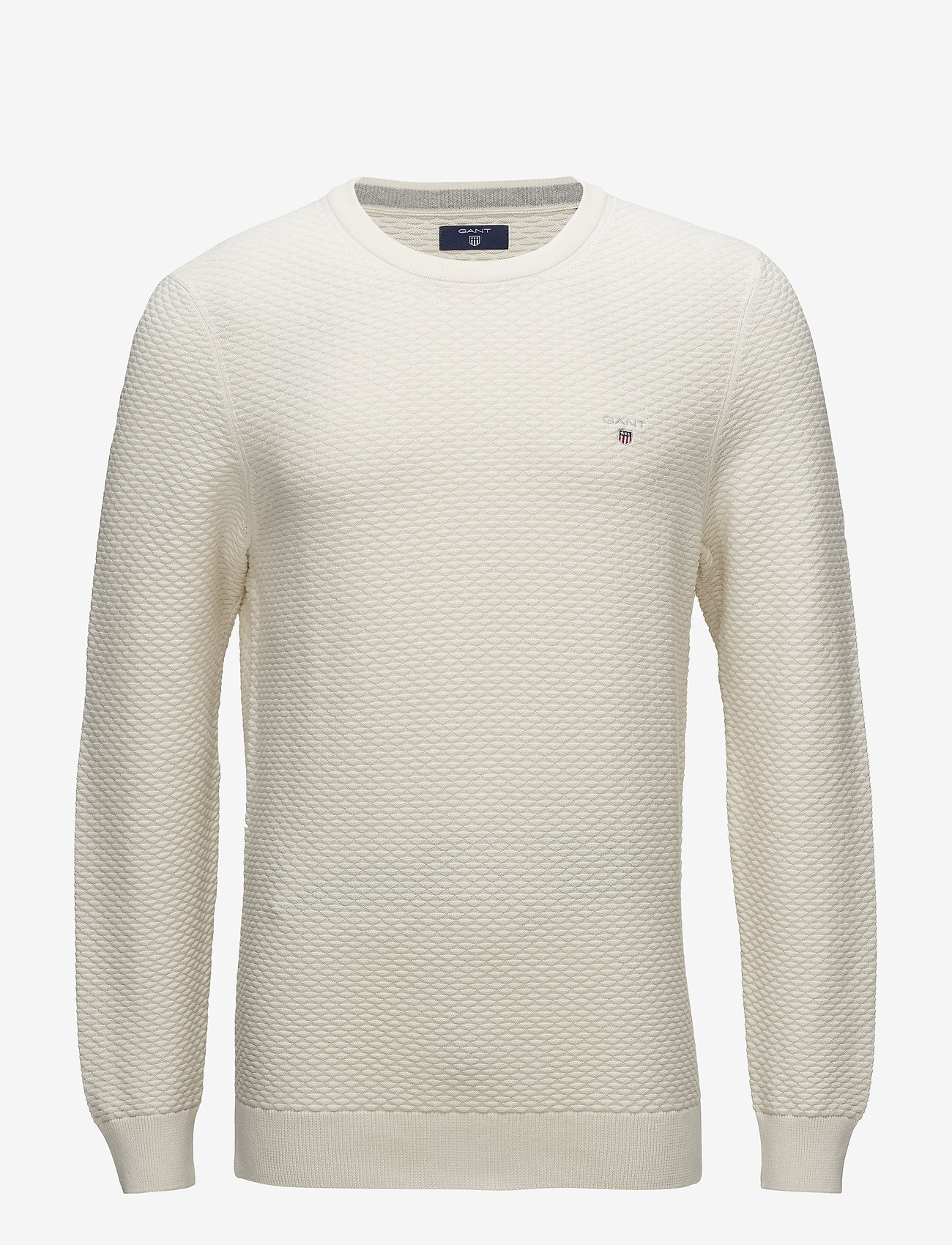 TRIANGLE TEXTURE C-NECK - CREAM