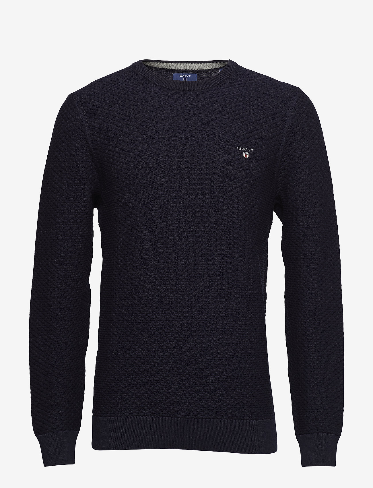 GANT - TRIANGLE TEXTURE C-NECK - evening blue - 0